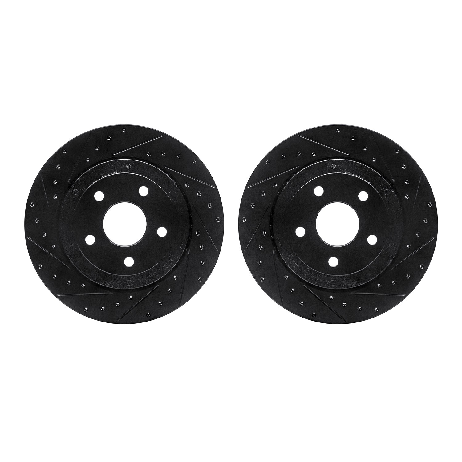 DFC Brake Rotors - Drilled & Slotted - Black