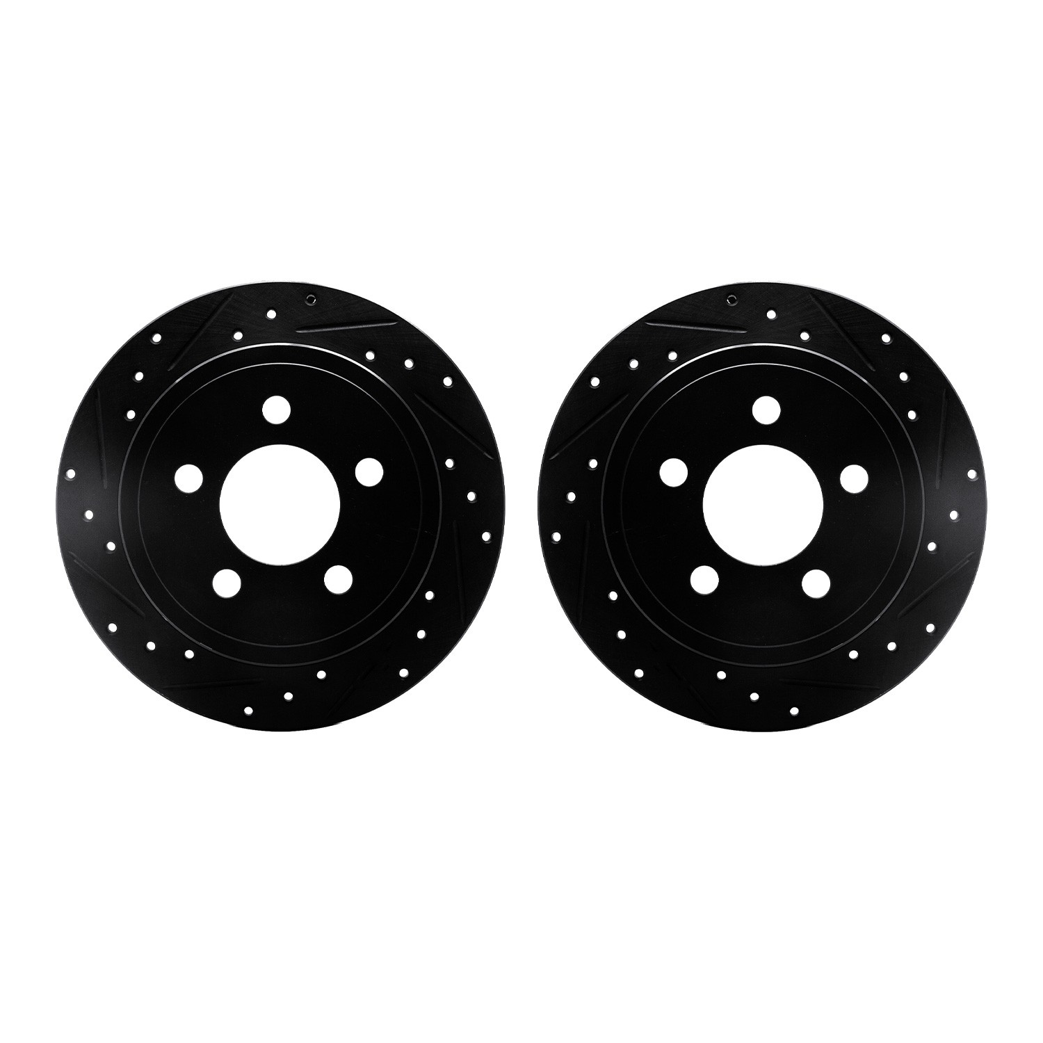 DFC Brake Rotors - Drilled & Slotted - Black