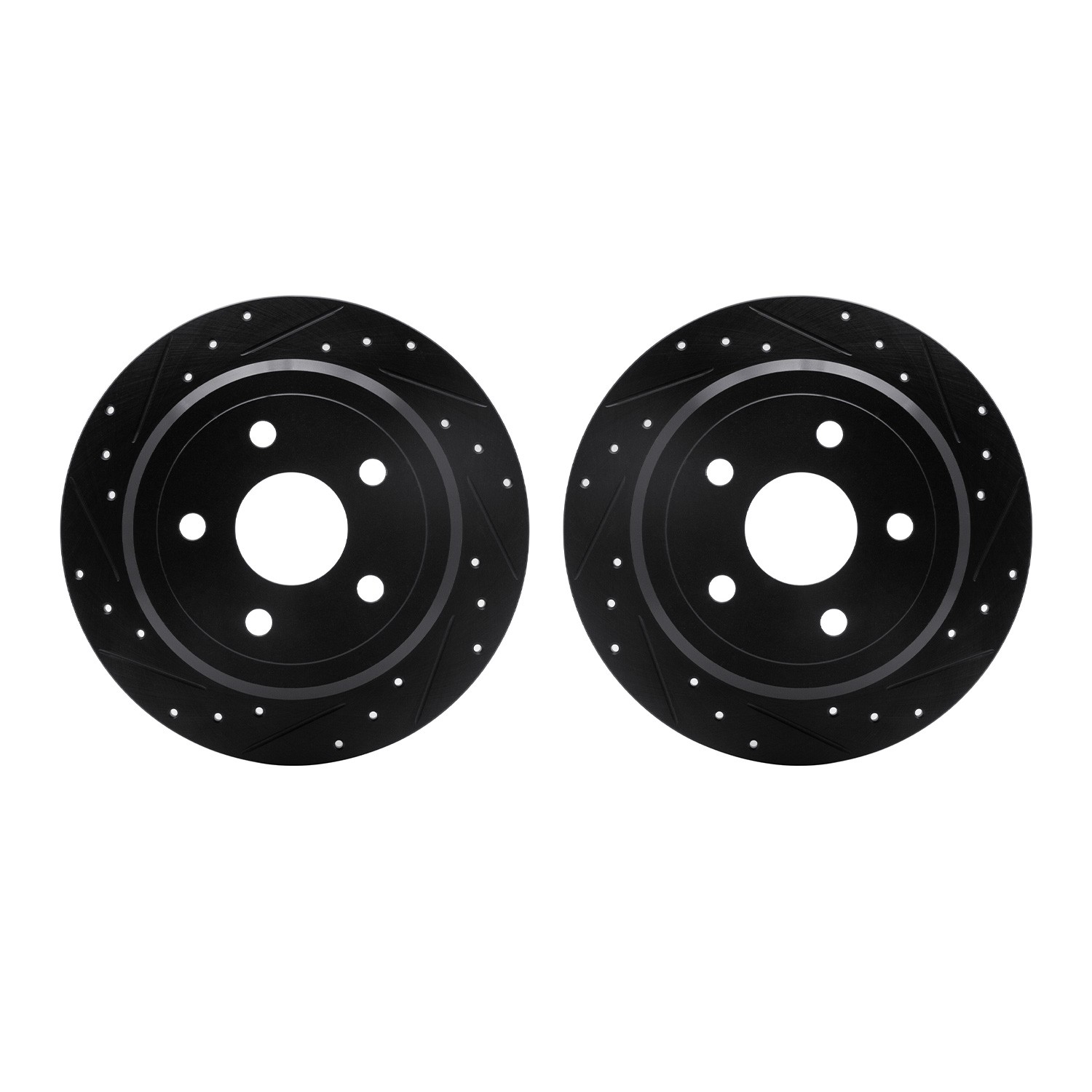 DFC Brake Rotors - Drilled & Slotted - Black