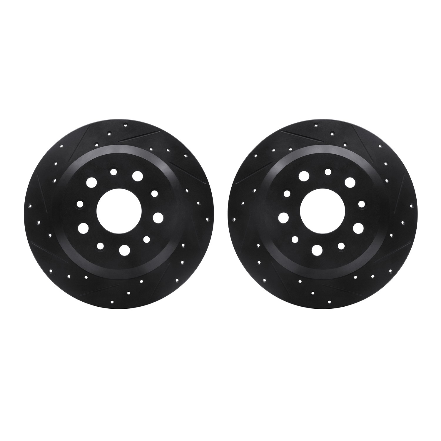 DFC Brake Rotors - Drilled & Slotted - Black