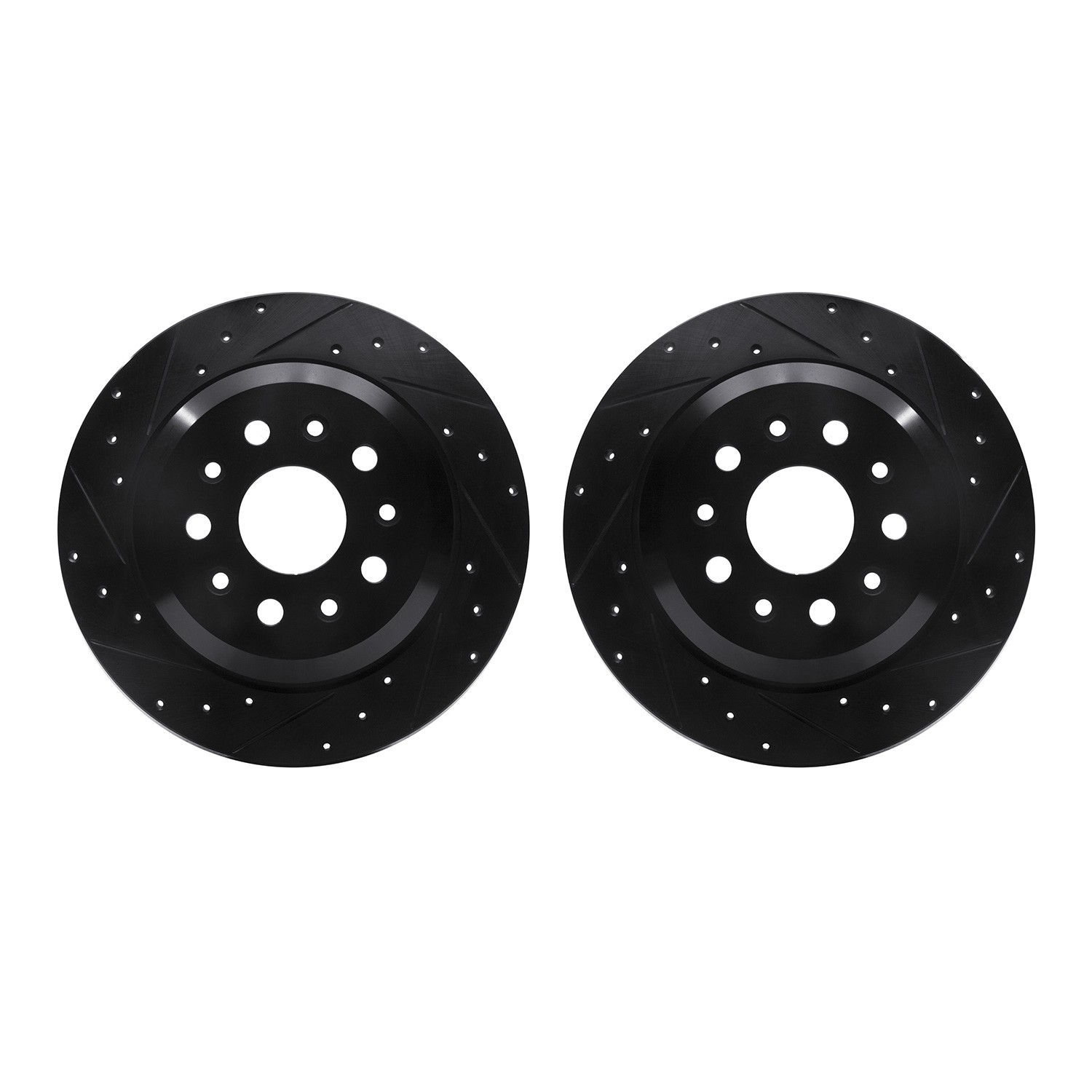 DFC Brake Rotors - Drilled & Slotted - Black