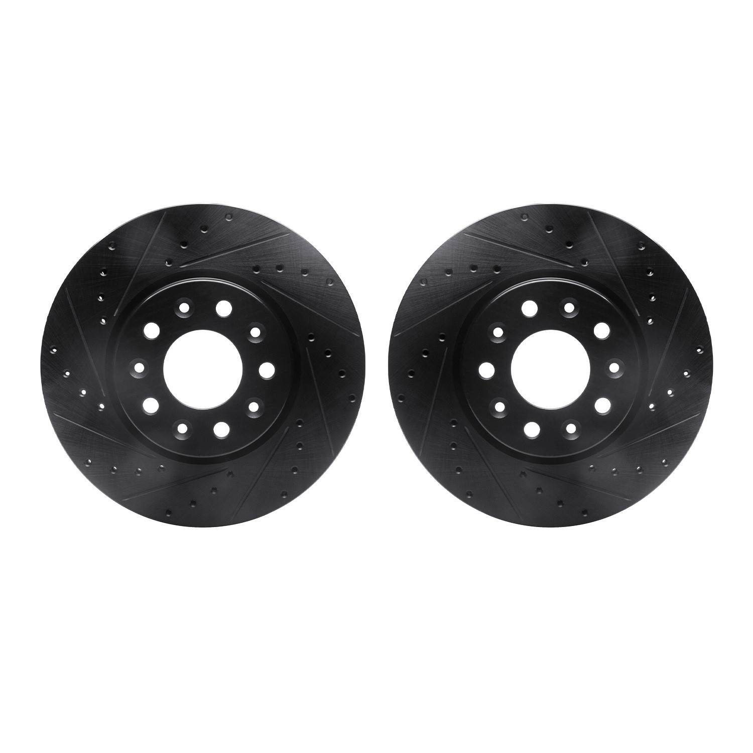 DFC Brake Rotors - Drilled & Slotted - Black