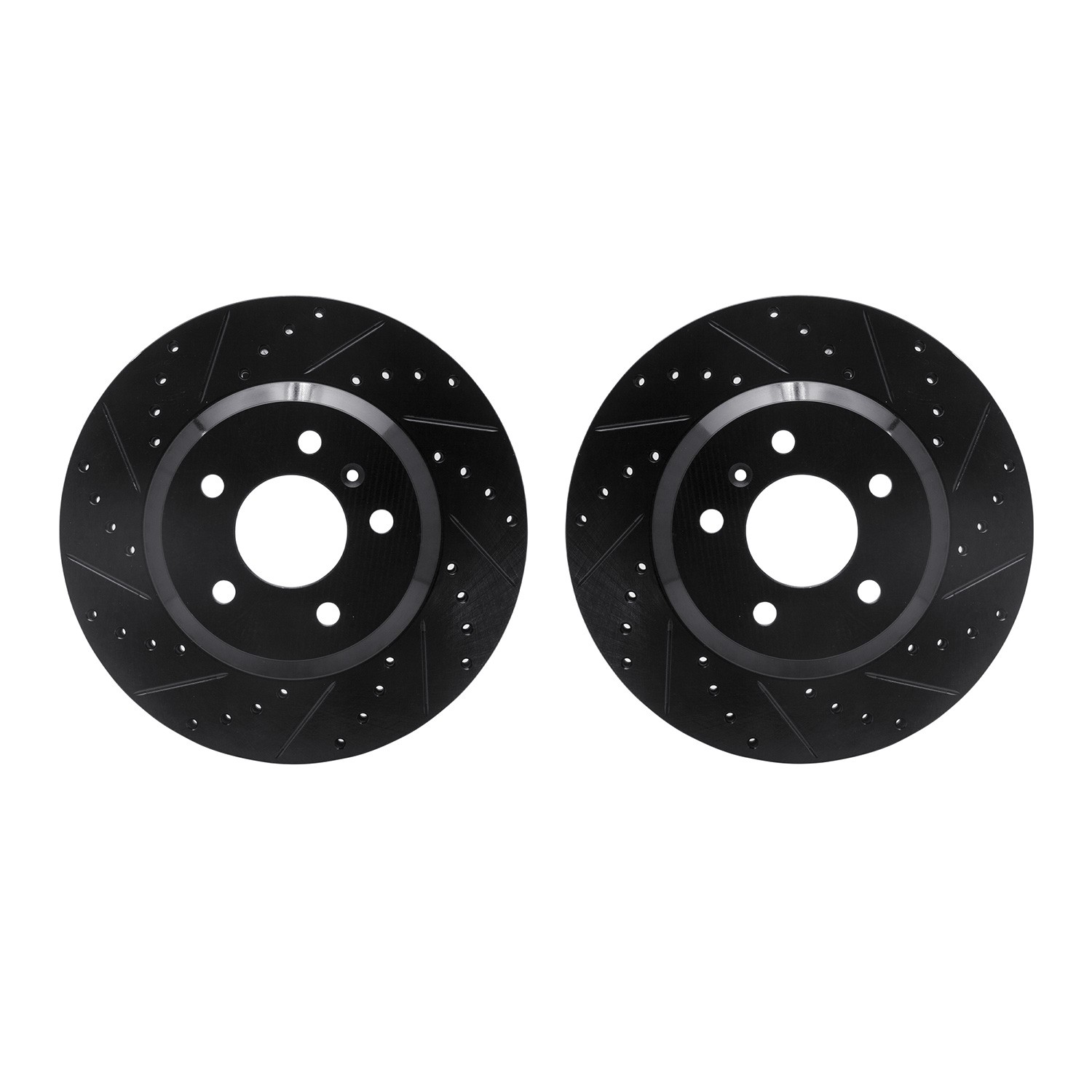 DFC Brake Rotors - Drilled & Slotted - Black