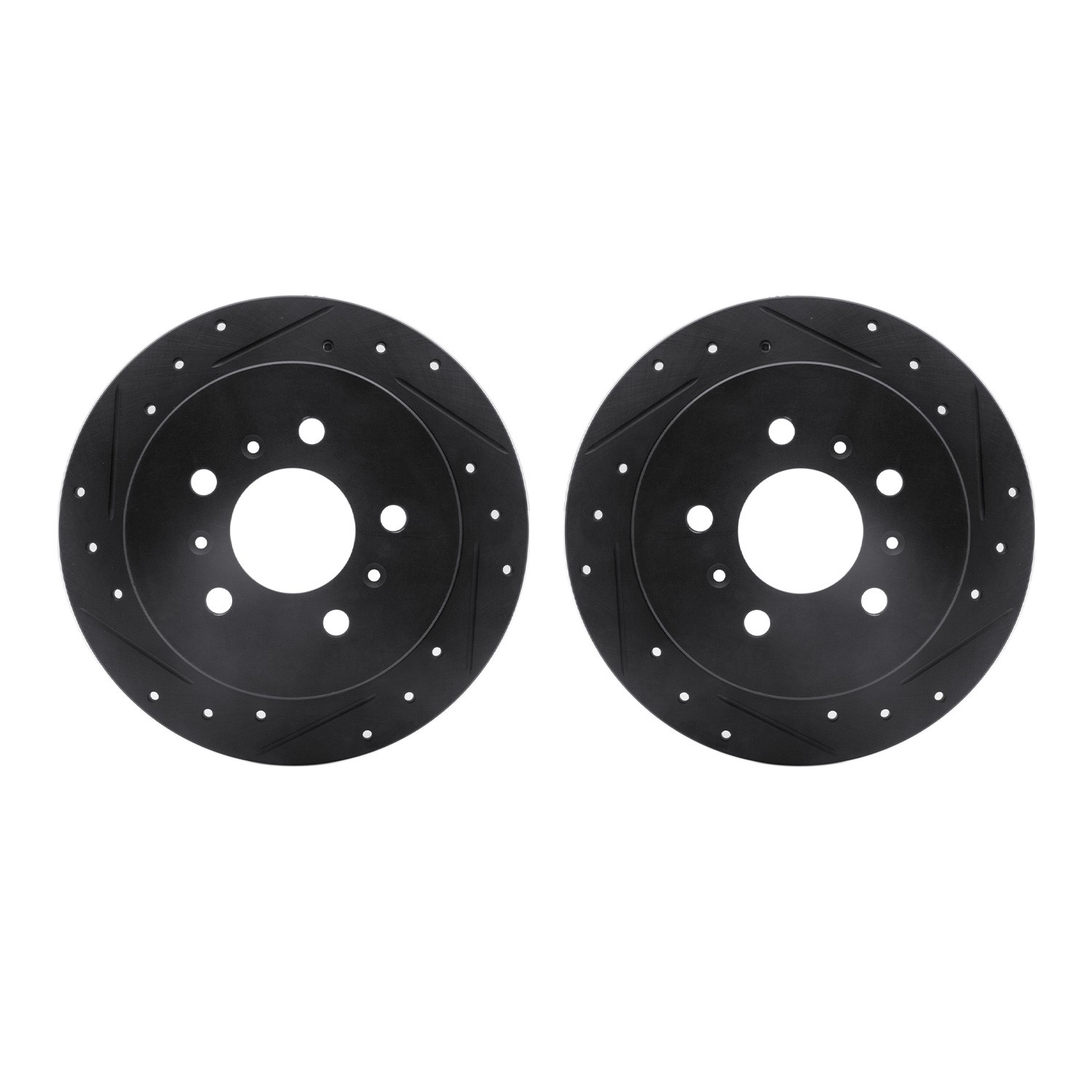 DFC Brake Rotors - Drilled & Slotted - Black