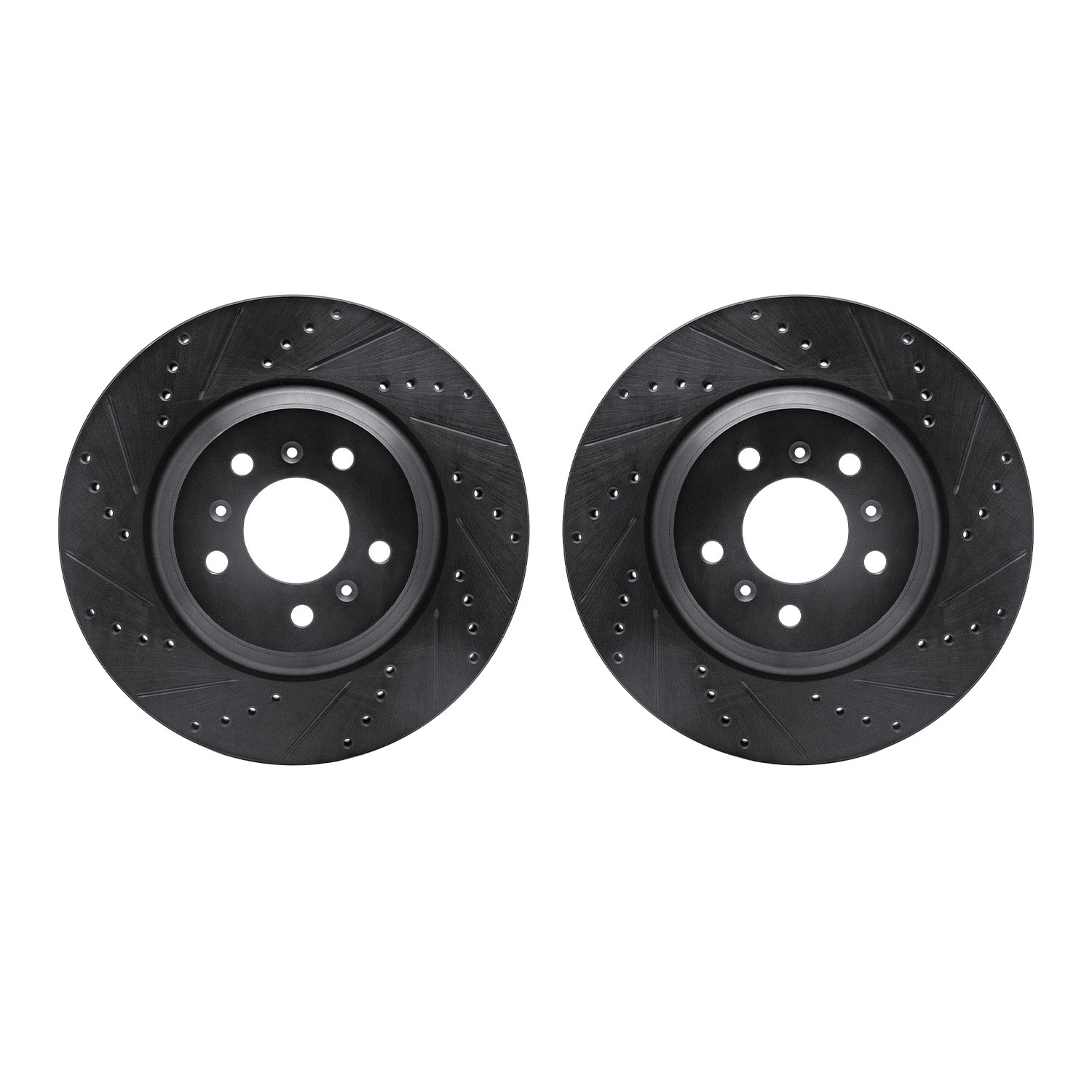 DFC Brake Rotors - Drilled & Slotted - Black