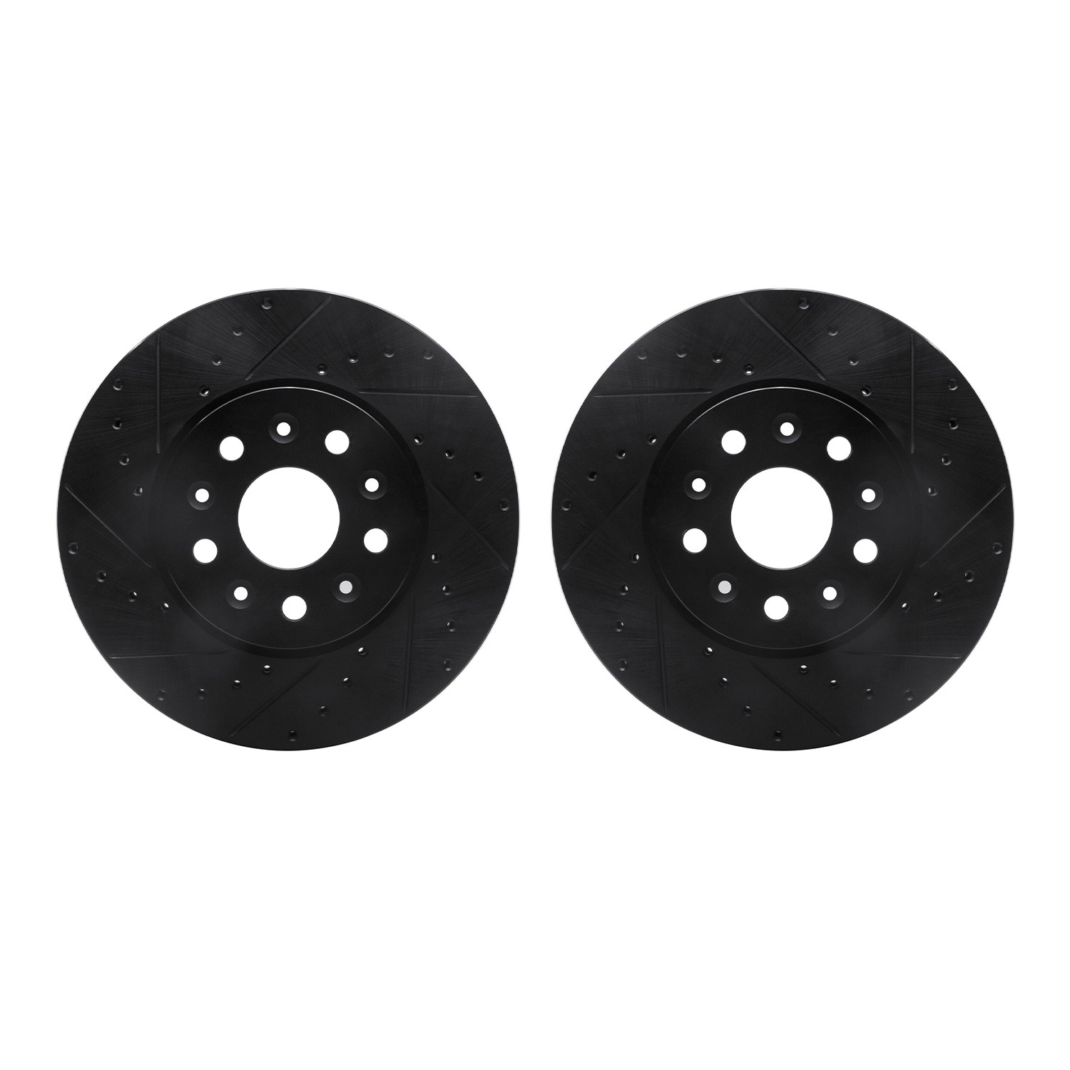 DFC Brake Rotors - Drilled & Slotted - Black