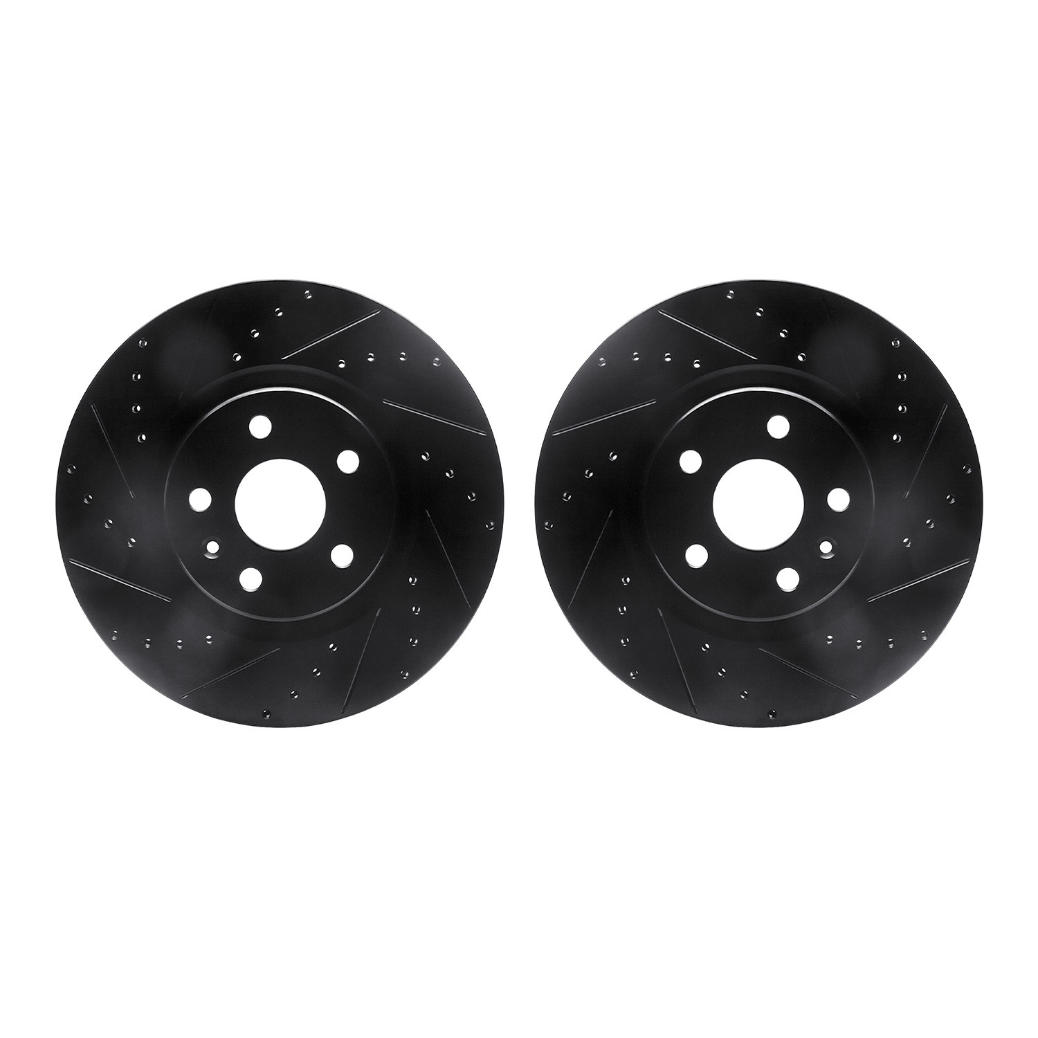 DFC Brake Rotors - Drilled & Slotted - Black