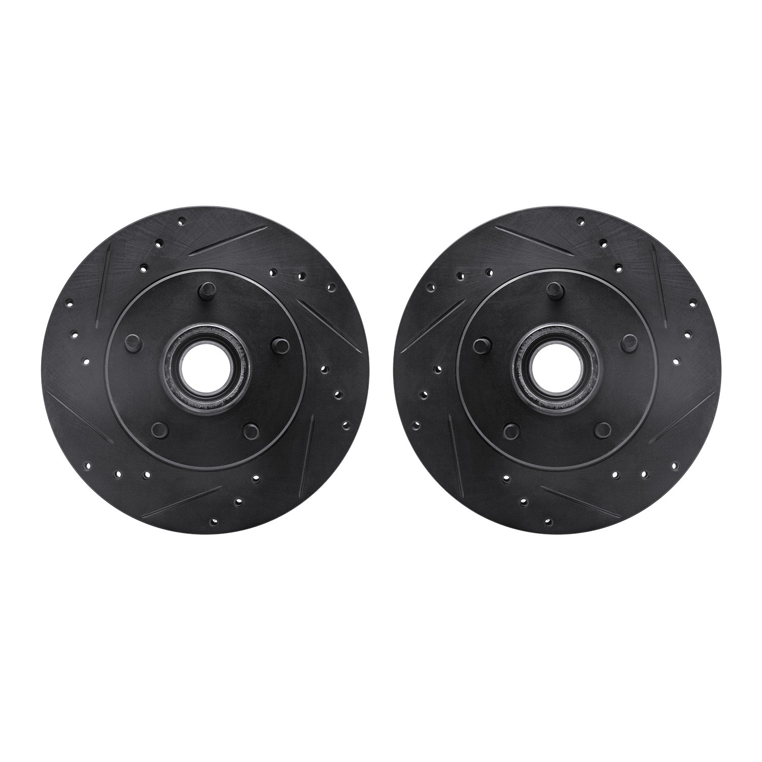 DFC Brake Rotors - Drilled & Slotted - Black