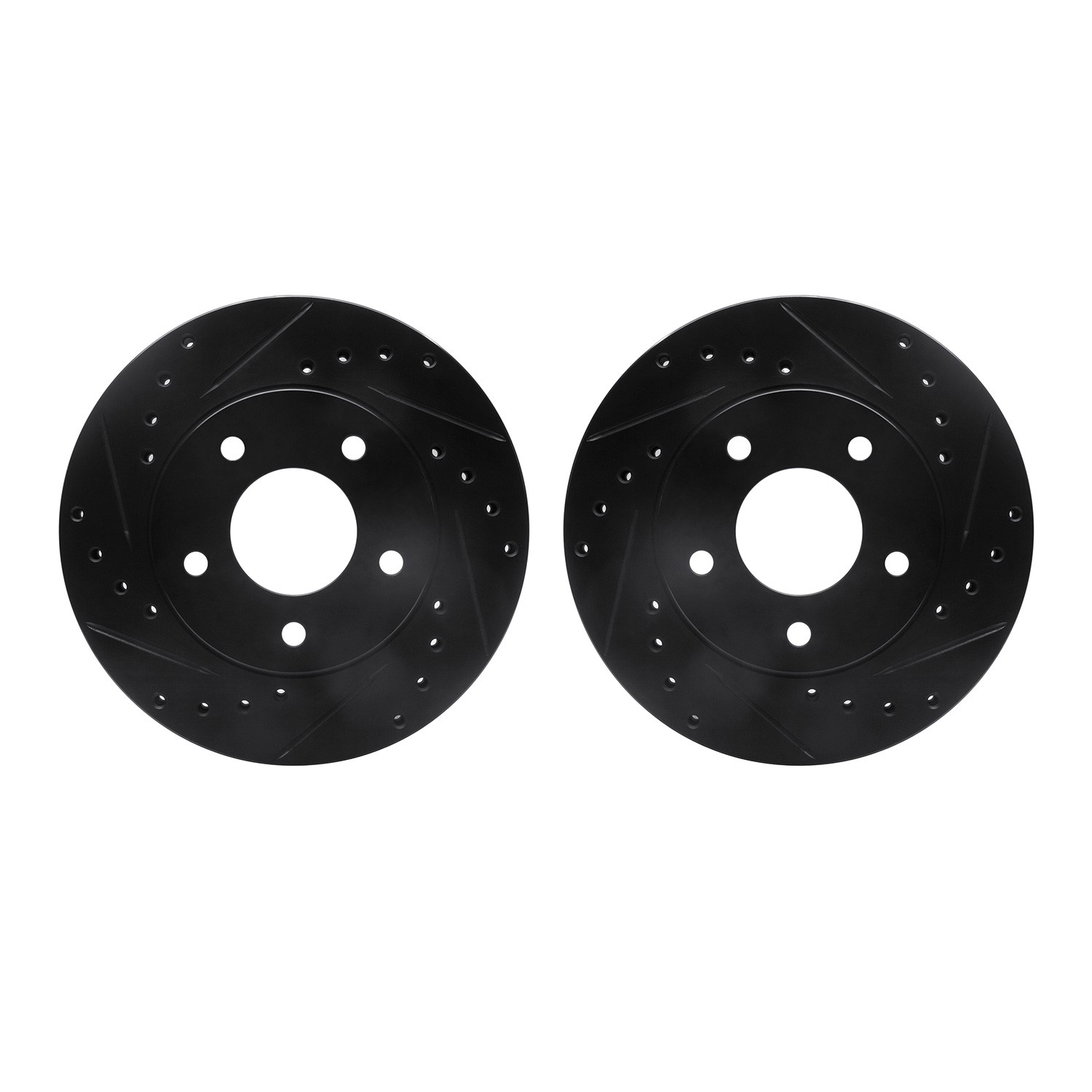DFC Brake Rotors - Drilled & Slotted - Black
