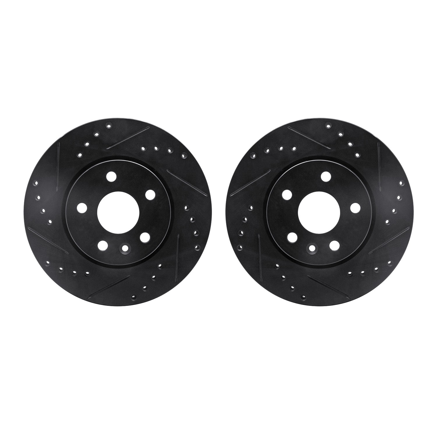 DFC Brake Rotors - Drilled & Slotted - Black