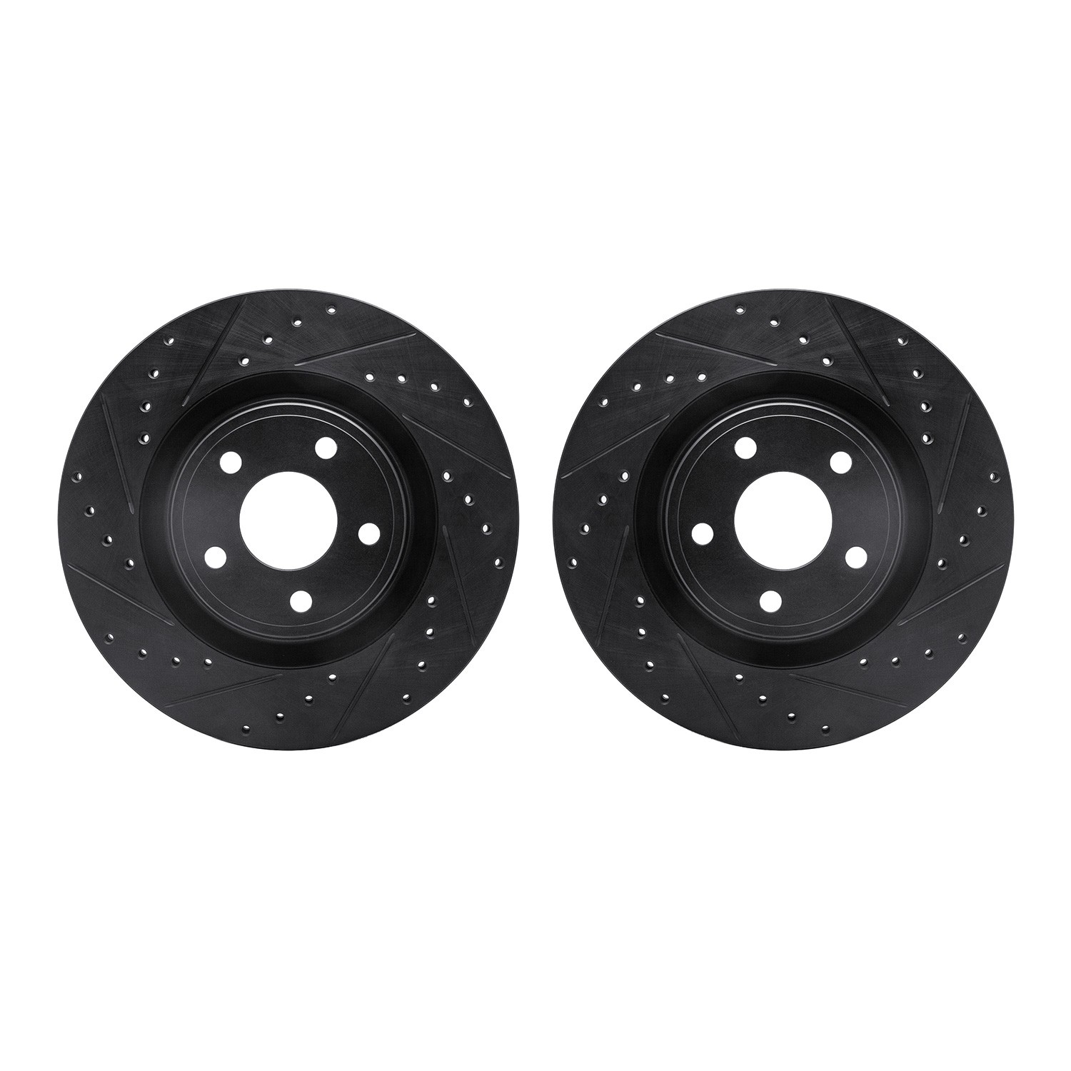 DFC Brake Rotors - Drilled & Slotted - Black