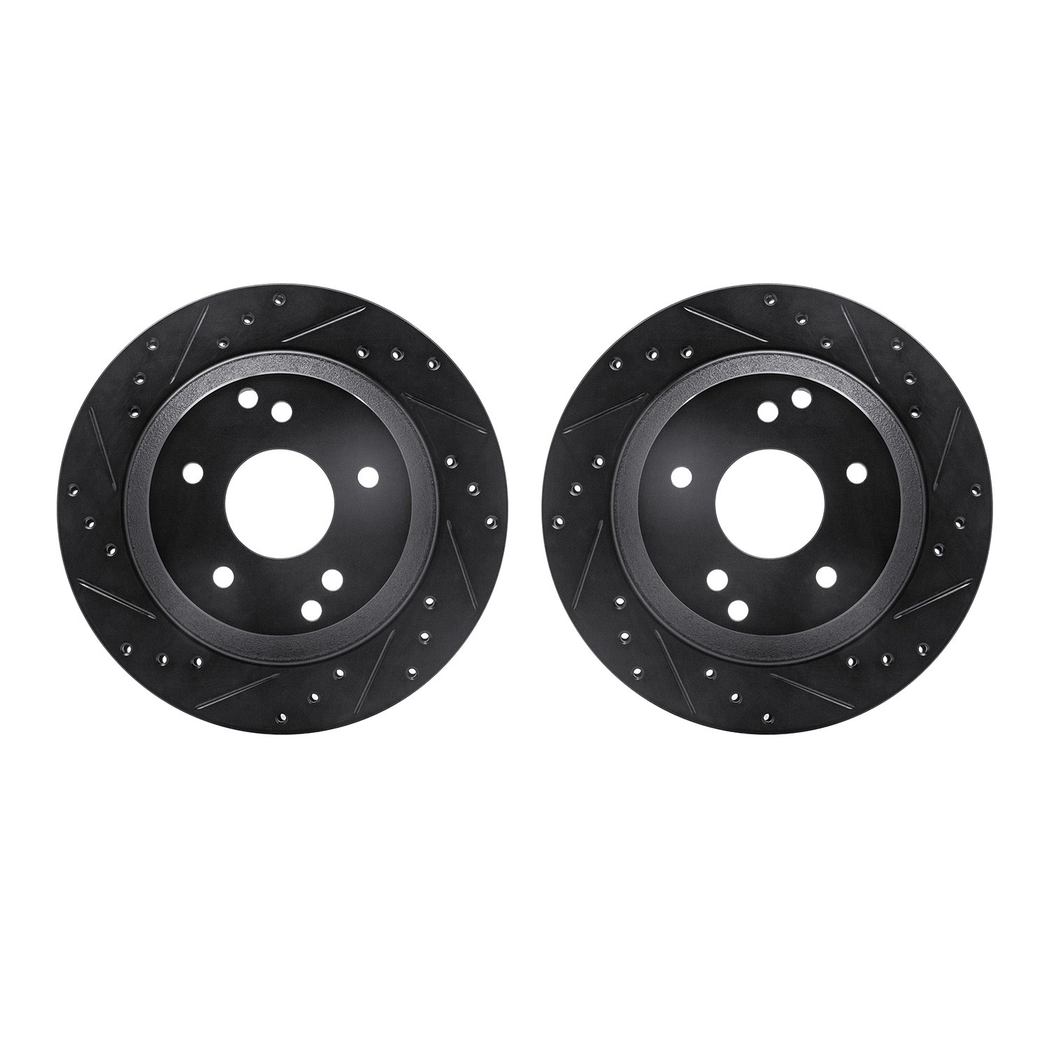 DFC Brake Rotors - Drilled & Slotted - Black