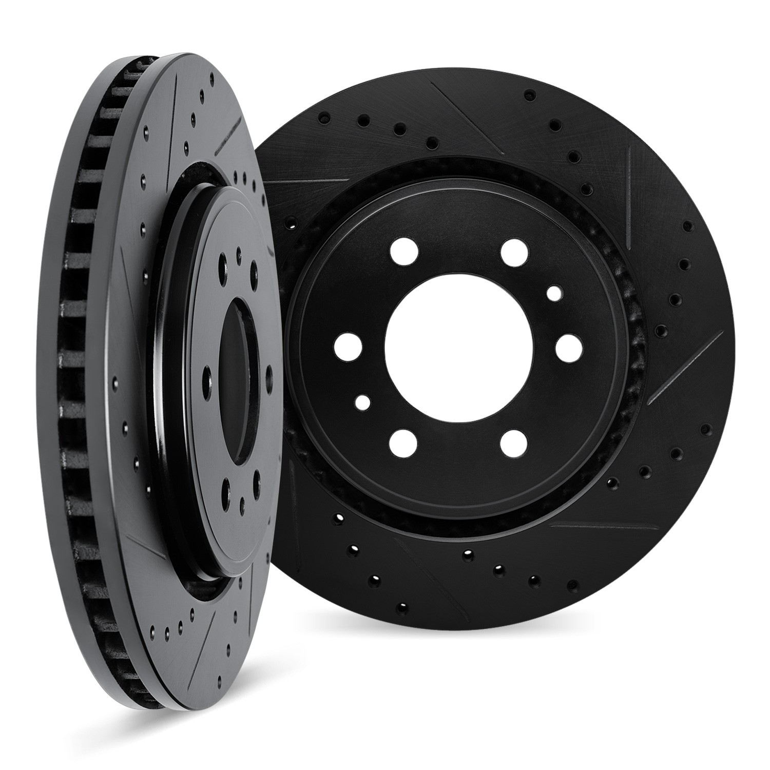 DFC Brake Rotors - Drilled & Slotted - Black