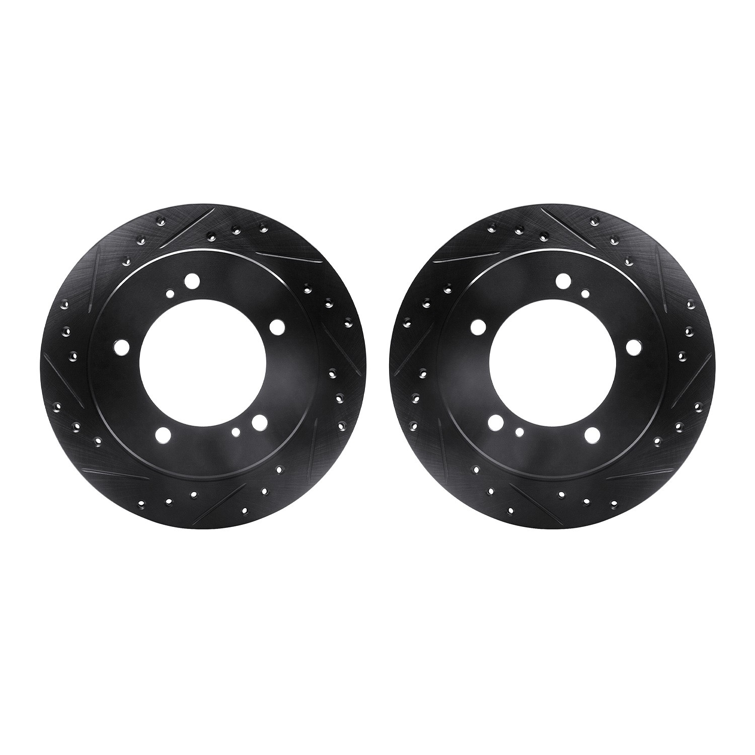 DFC Brake Rotors - Drilled & Slotted - Black