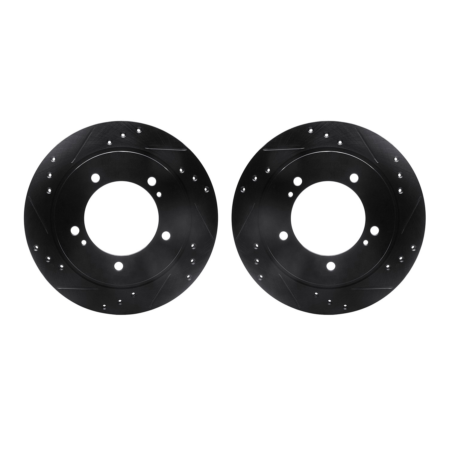DFC Brake Rotors - Drilled & Slotted - Black