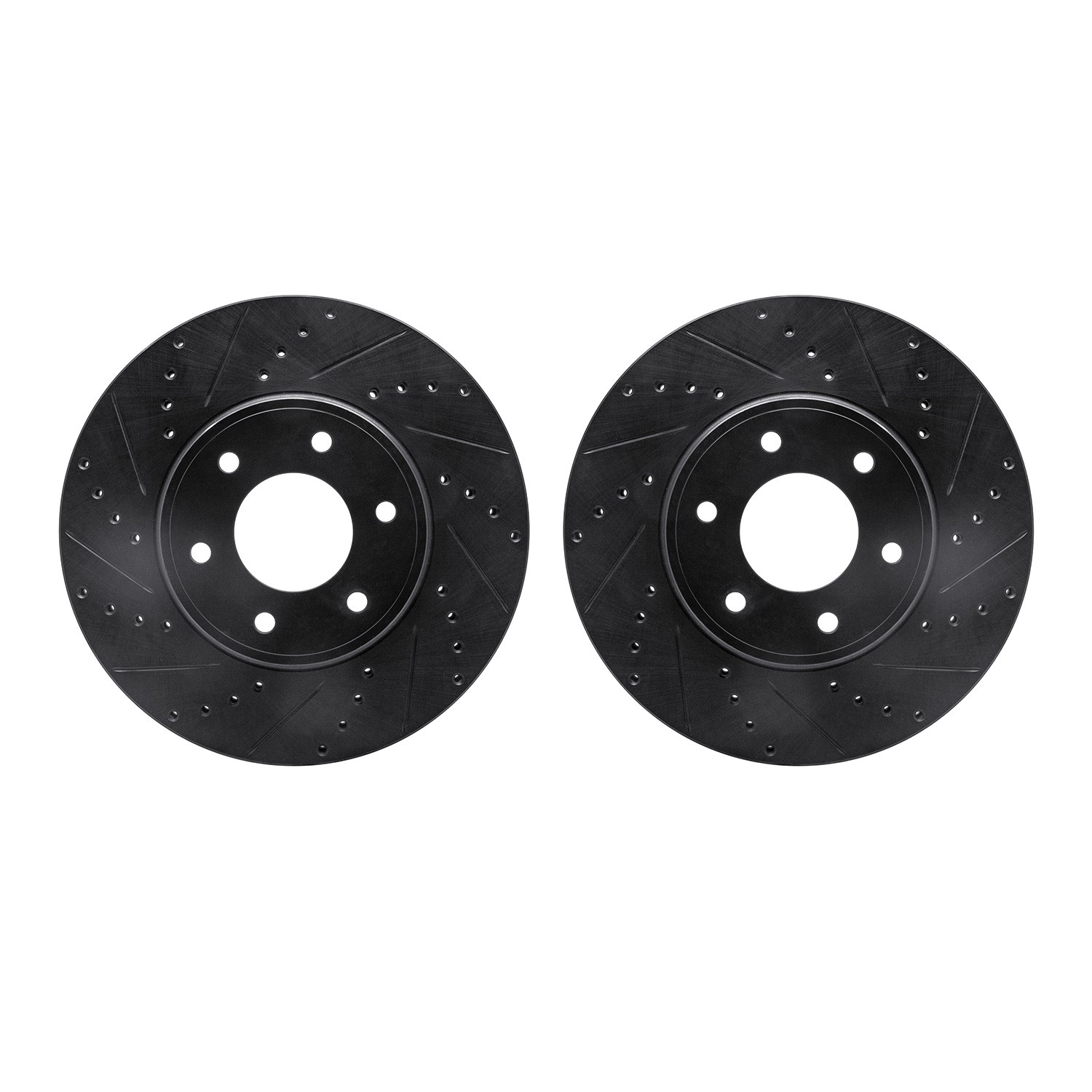 DFC Brake Rotors - Drilled & Slotted - Black