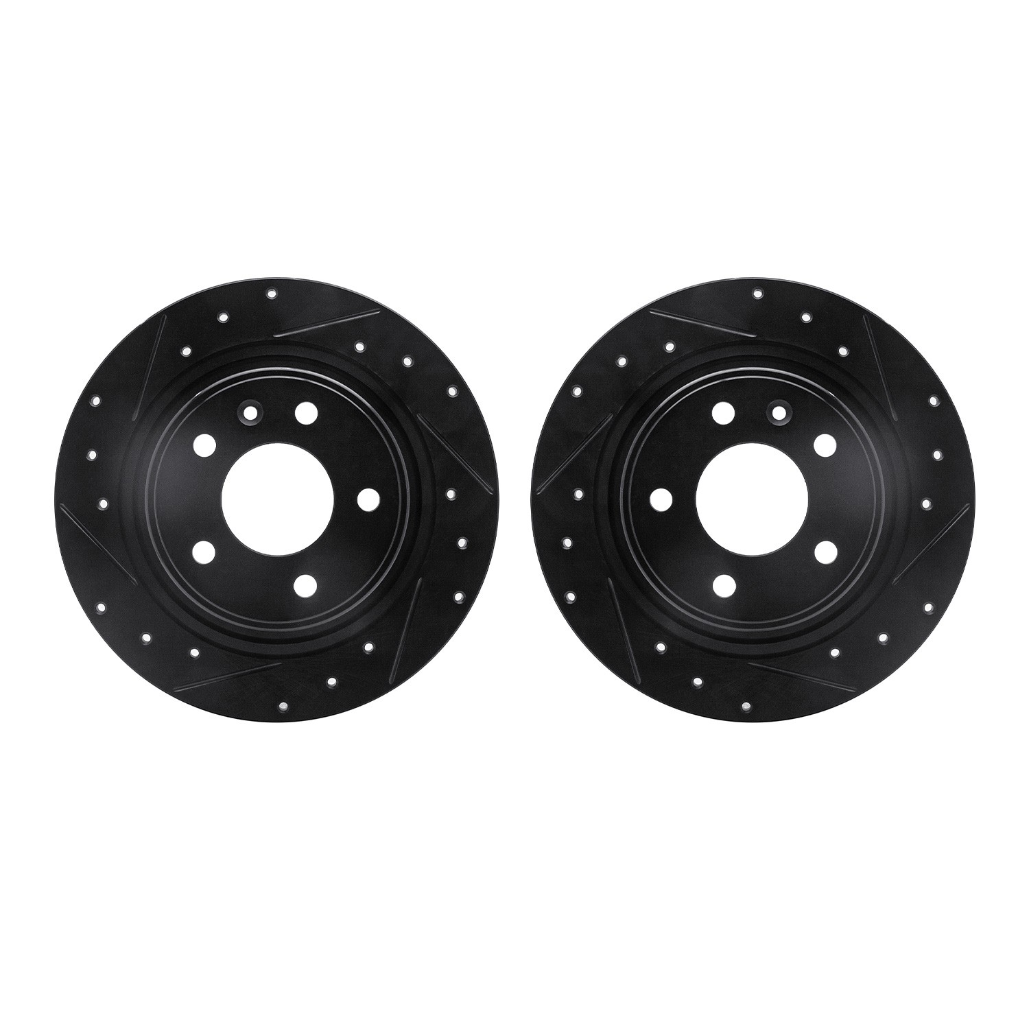 DFC Brake Rotors - Drilled & Slotted - Black