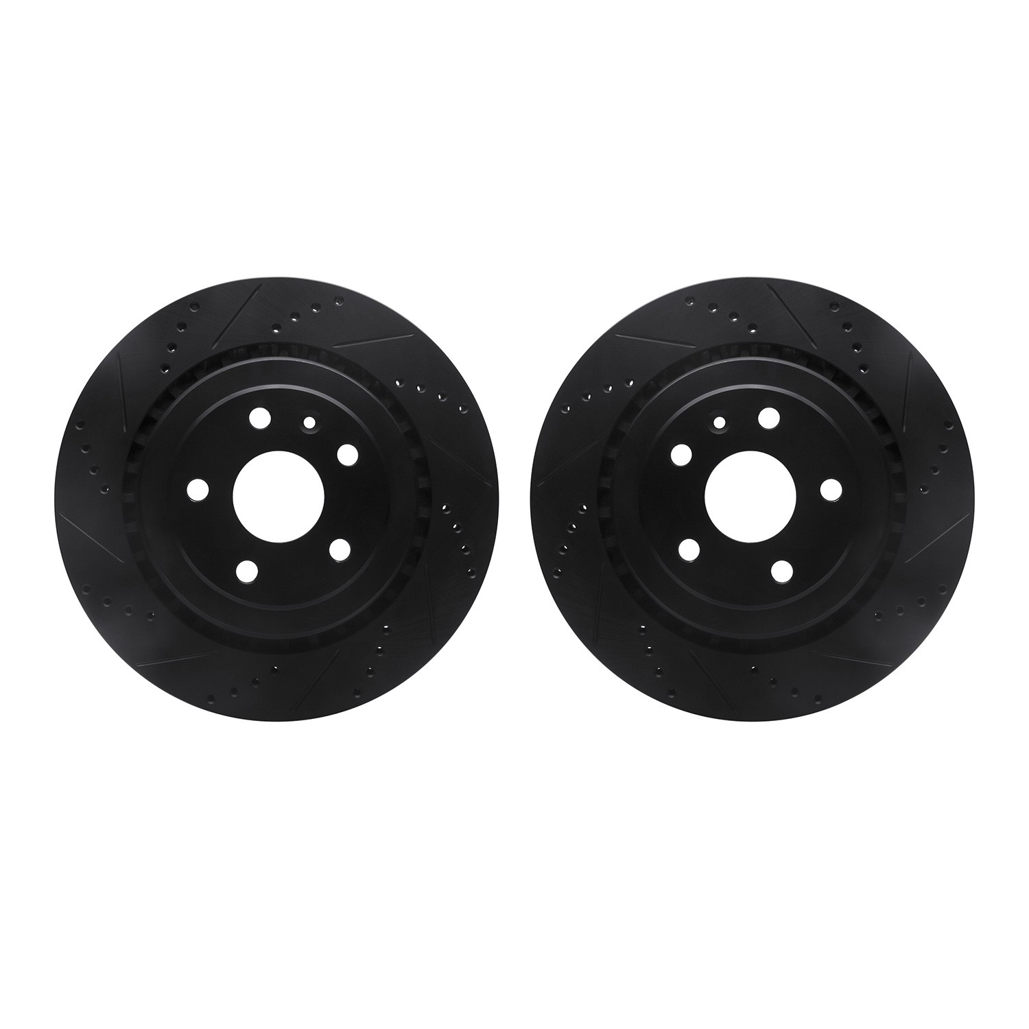 DFC Brake Rotors - Drilled & Slotted - Black