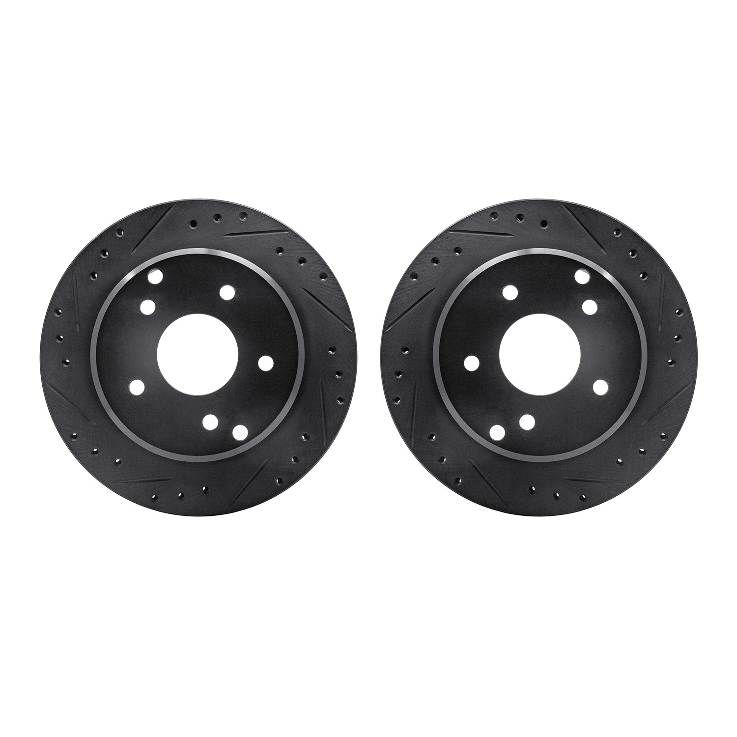 DFC Brake Rotors - Drilled & Slotted - Black