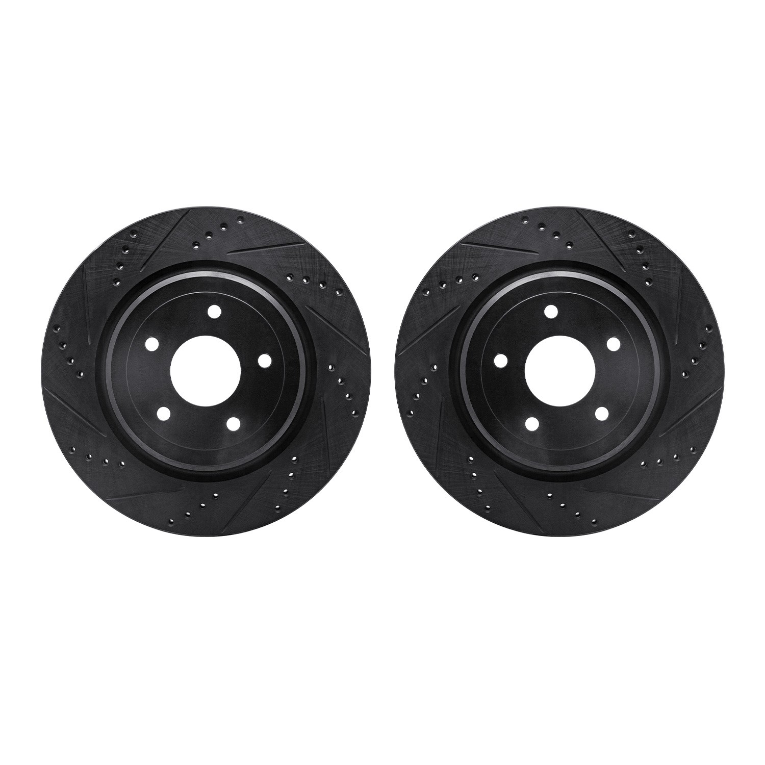DFC Brake Rotors - Drilled & Slotted - Black