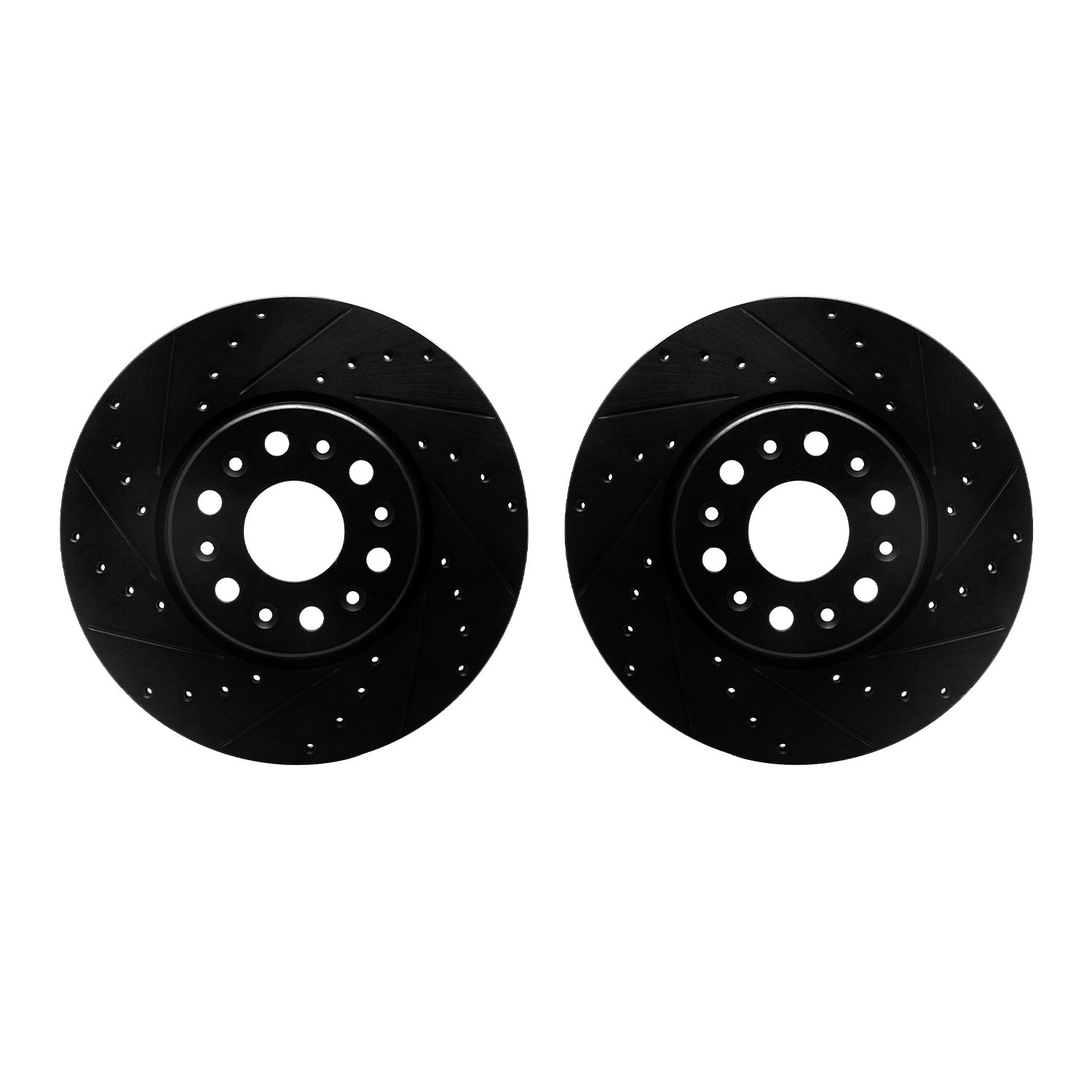 DFC Brake Rotors - Drilled & Slotted - Black
