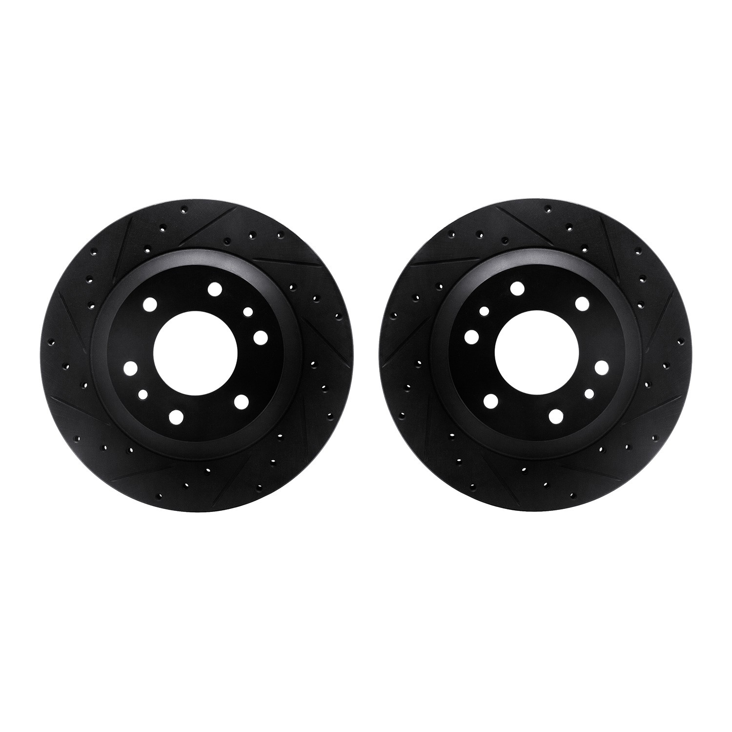 DFC Brake Rotors - Drilled & Slotted - Black