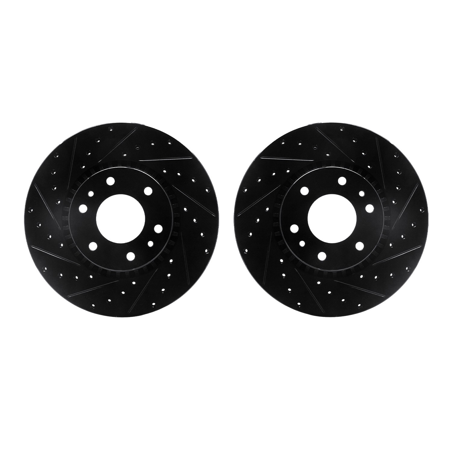 DFC Brake Rotors - Drilled & Slotted - Black