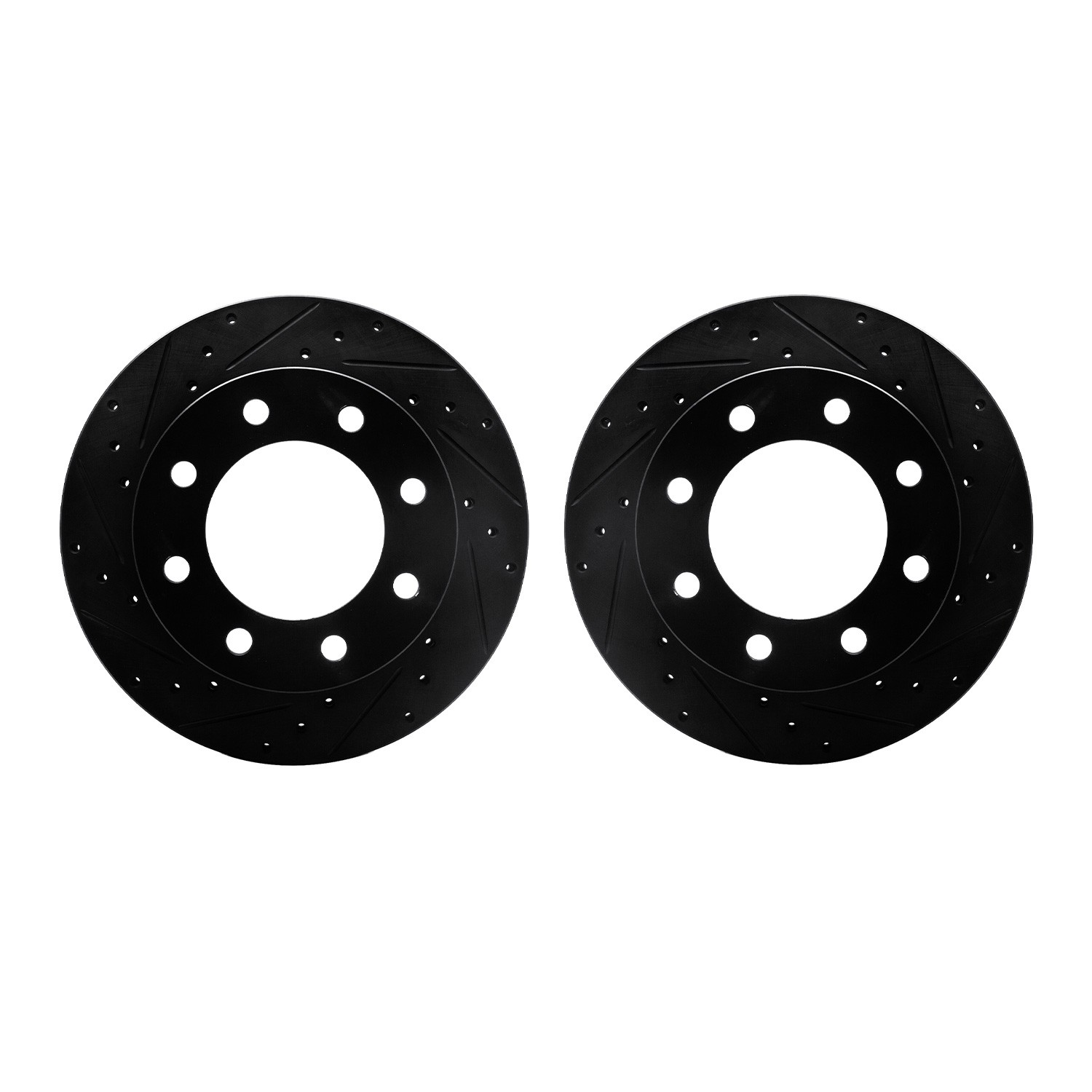 DFC Brake Rotors - Drilled & Slotted - Black