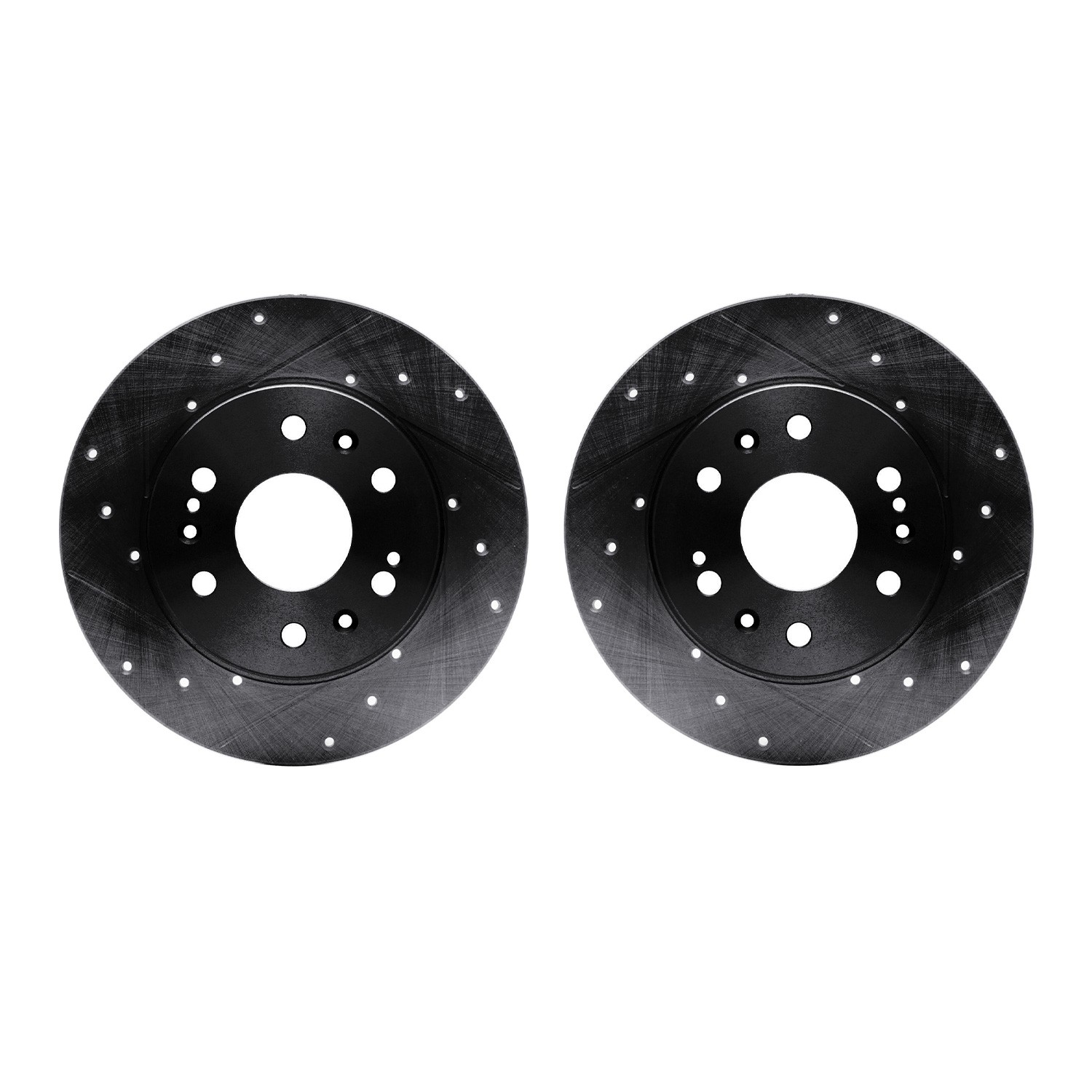 DFC Brake Rotors - Drilled & Slotted - Black