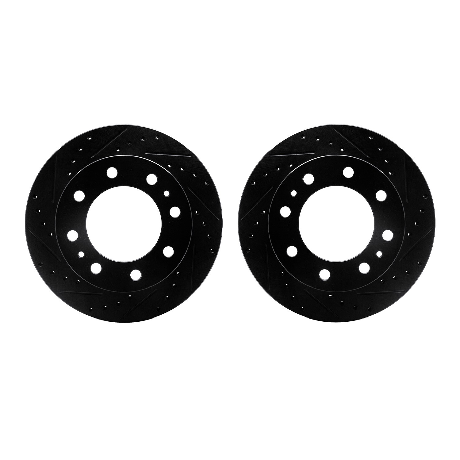 DFC Brake Rotors - Drilled & Slotted - Black