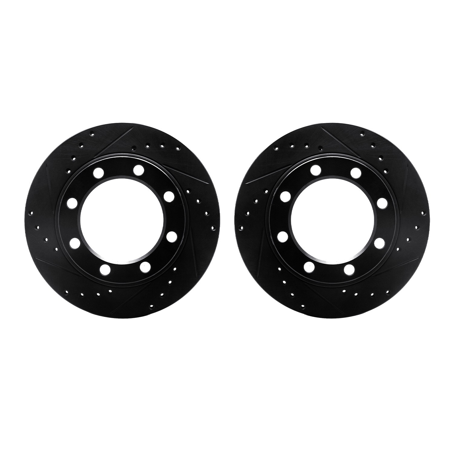 DFC Brake Rotors - Drilled & Slotted - Black