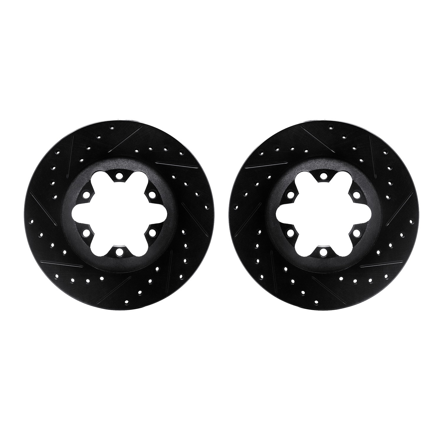 DFC Brake Rotors - Drilled & Slotted - Black