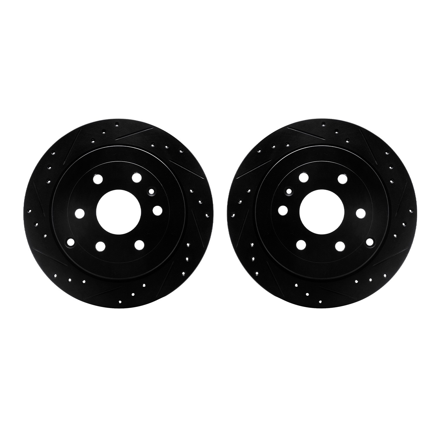 DFC Brake Rotors - Drilled & Slotted - Black