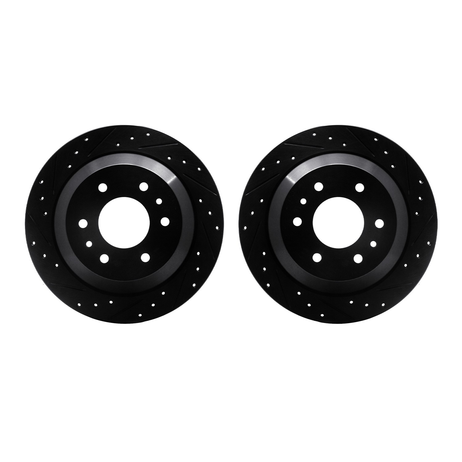DFC Brake Rotors - Drilled & Slotted - Black