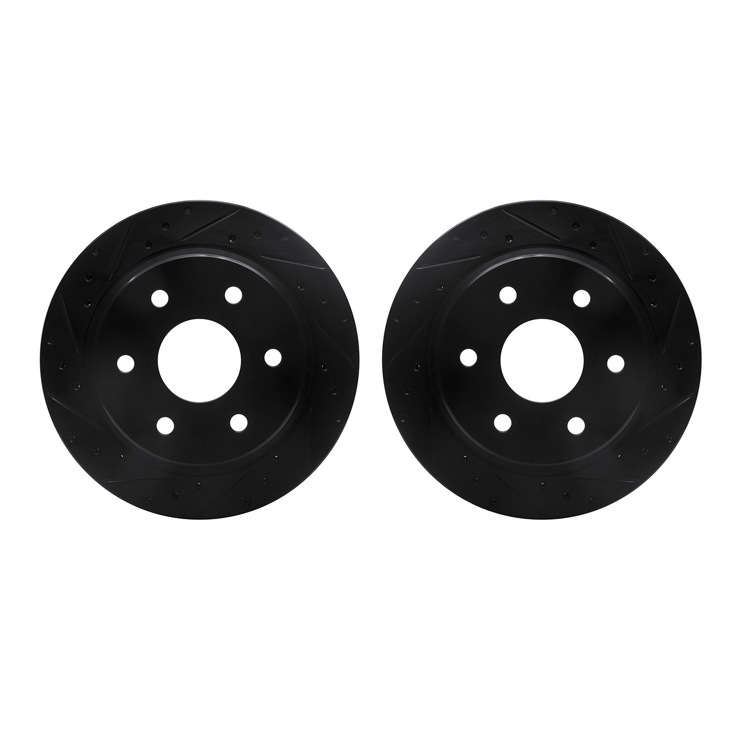 DFC Brake Rotors - Drilled & Slotted - Black