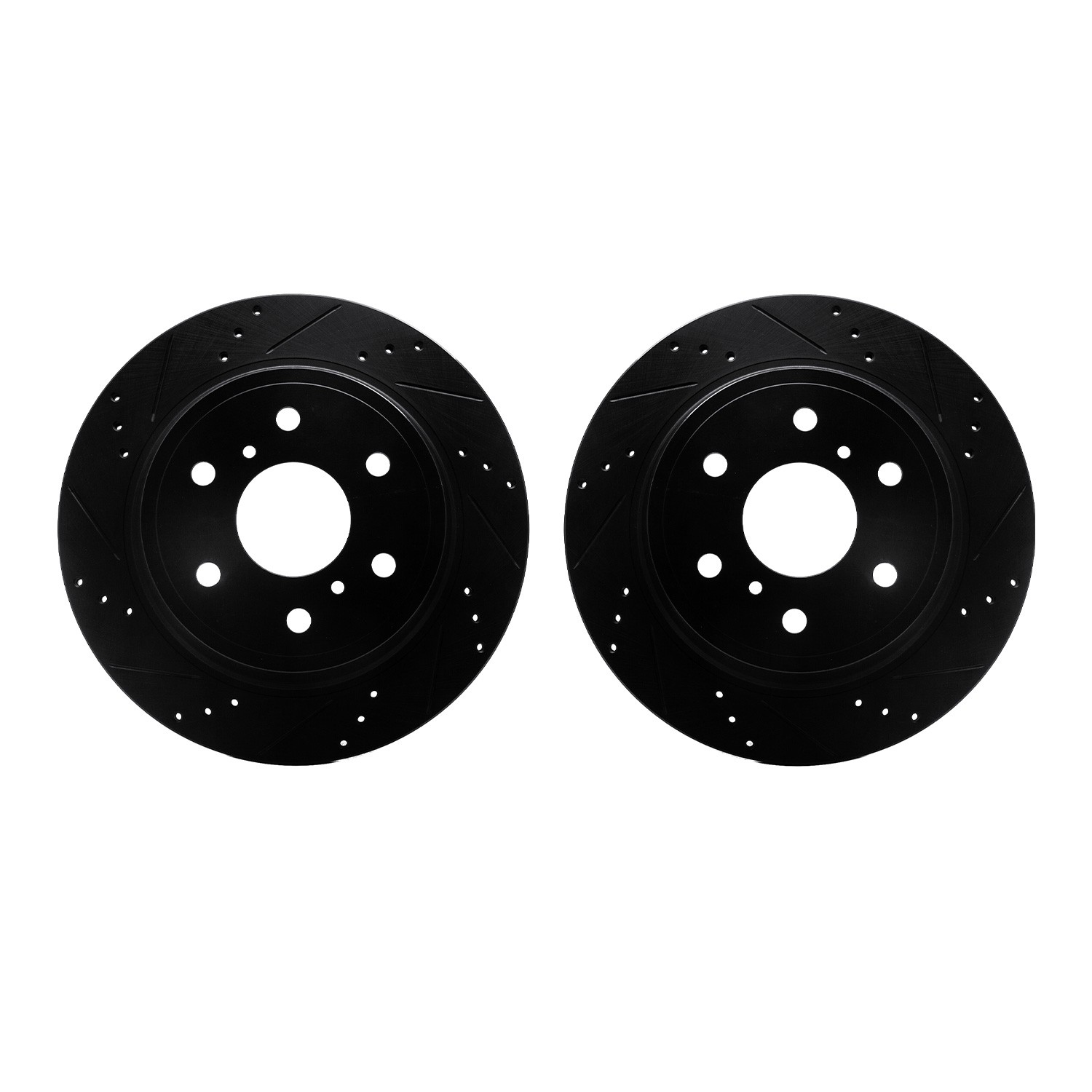 DFC Brake Rotors - Drilled & Slotted - Black