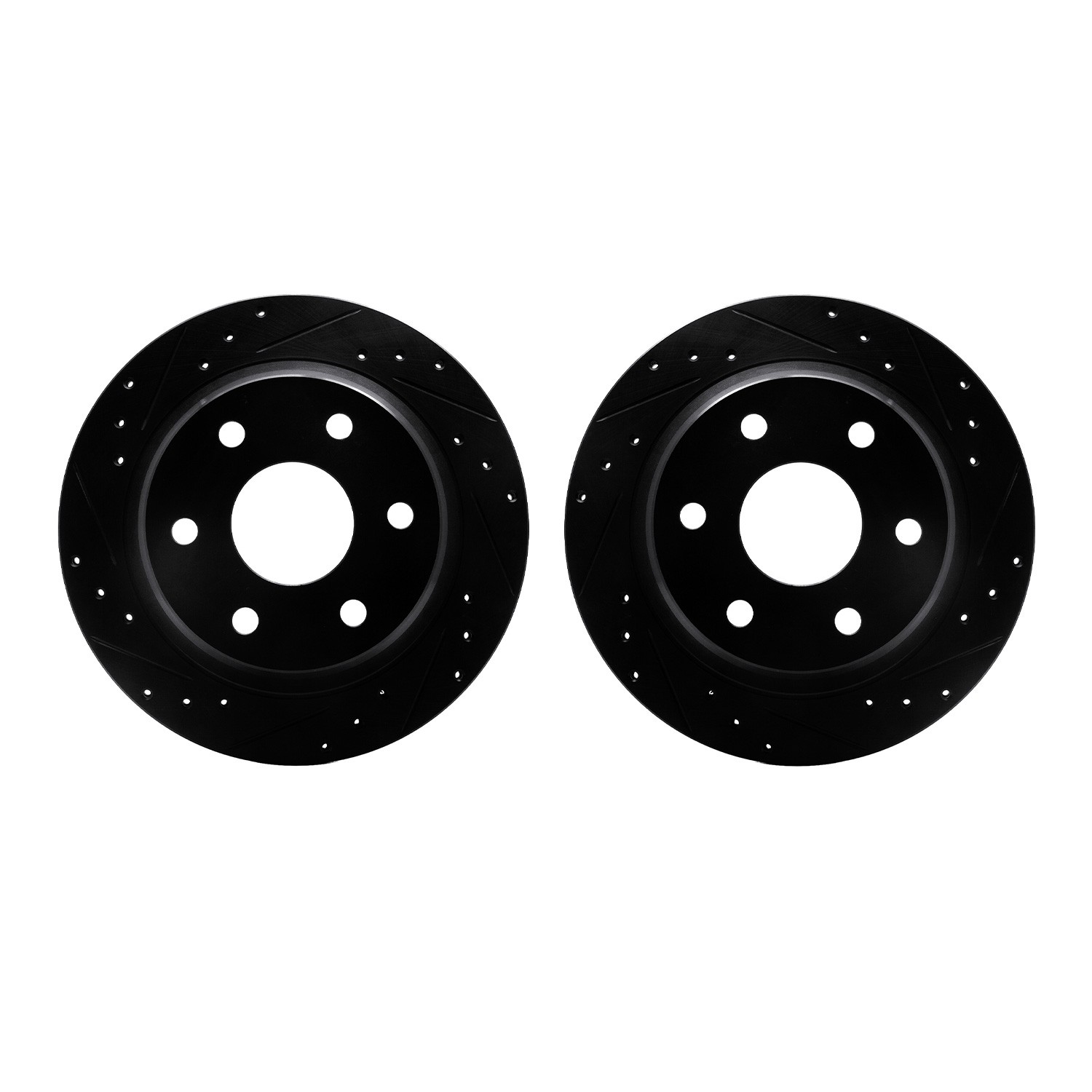 DFC Brake Rotors - Drilled & Slotted - Black
