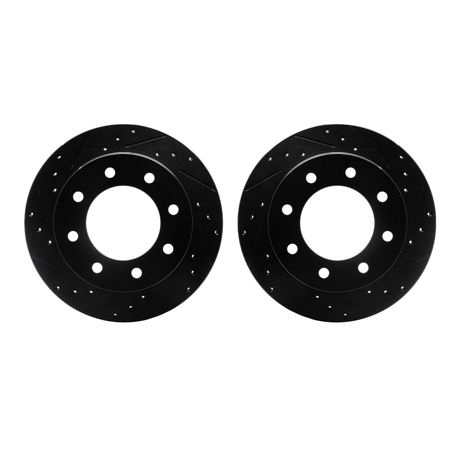DFC Brake Rotors - Drilled & Slotted - Black