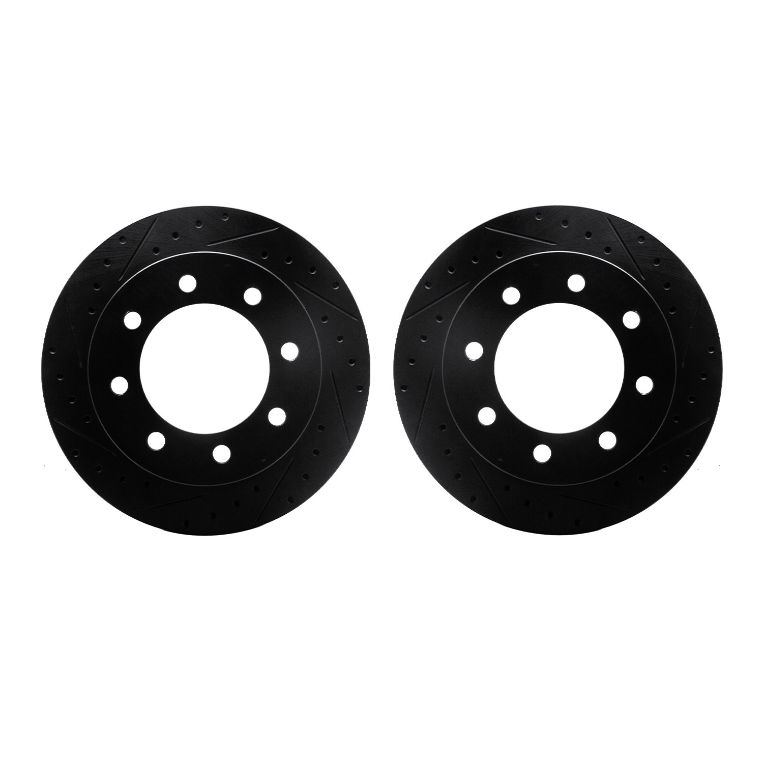 DFC Brake Rotors - Drilled & Slotted - Black