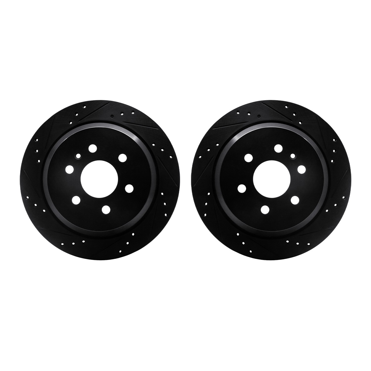 DFC Brake Rotors - Drilled & Slotted - Black
