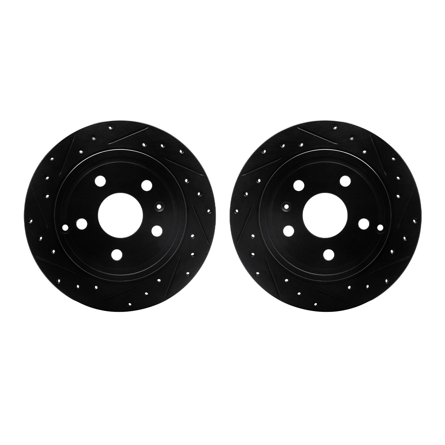 DFC Brake Rotors - Drilled & Slotted - Black