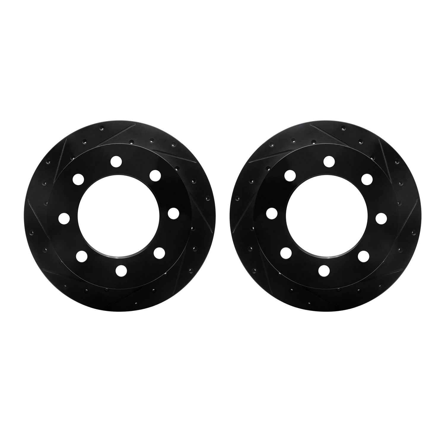 DFC Brake Rotors - Drilled & Slotted - Black