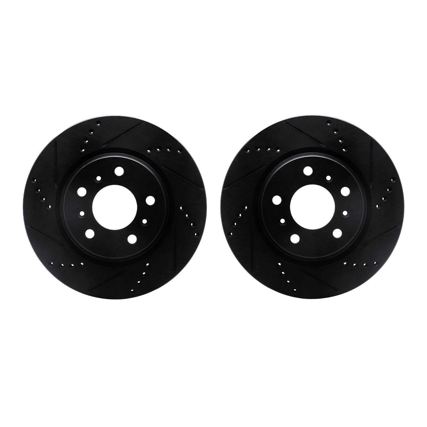 DFC Brake Rotors - Drilled & Slotted - Black
