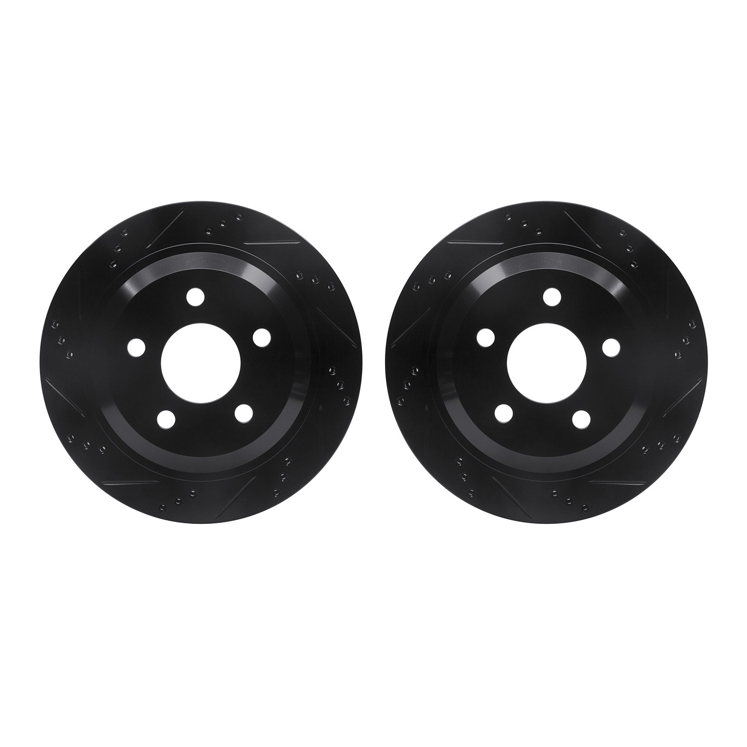 DFC Brake Rotors - Drilled & Slotted - Black