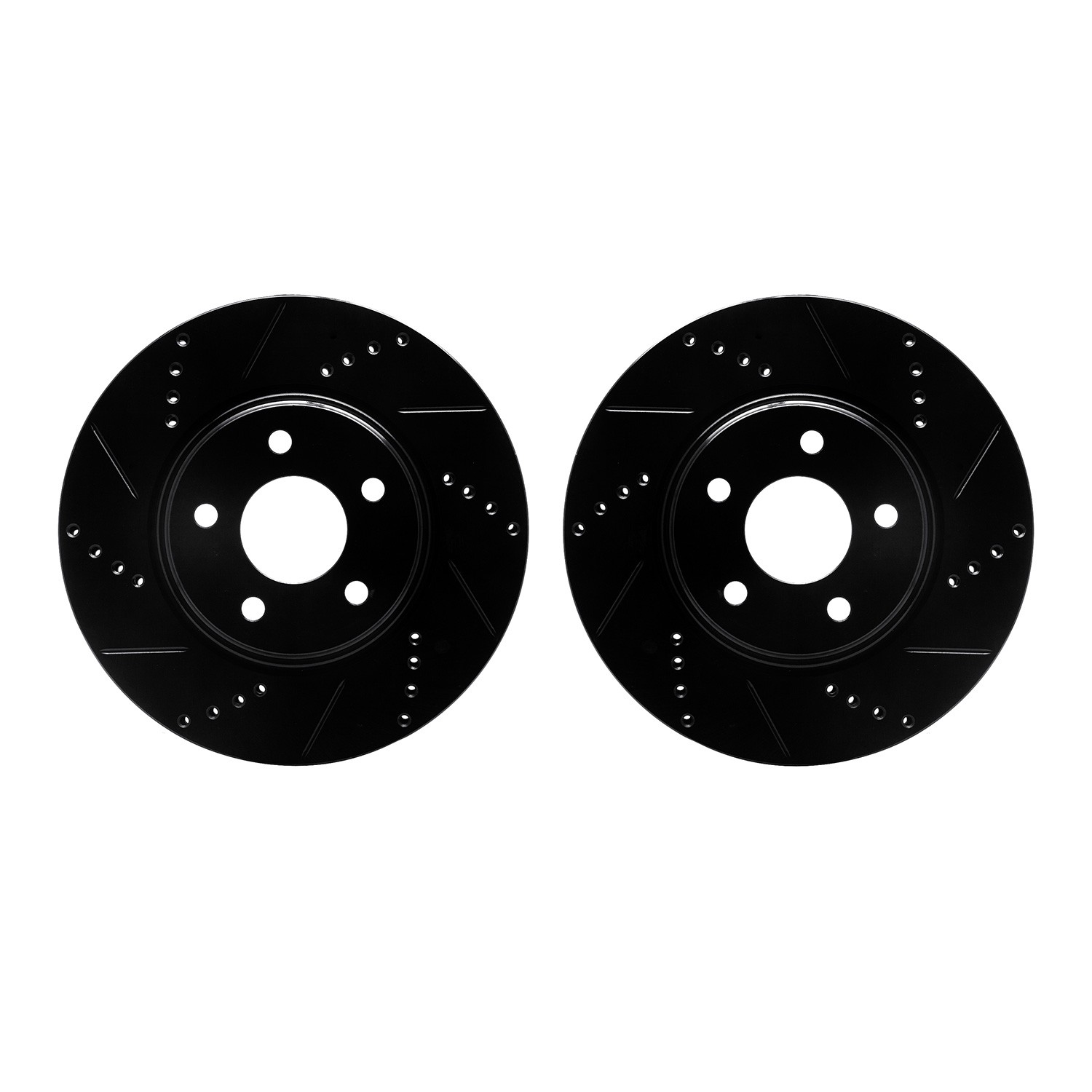DFC Brake Rotors - Drilled & Slotted - Black
