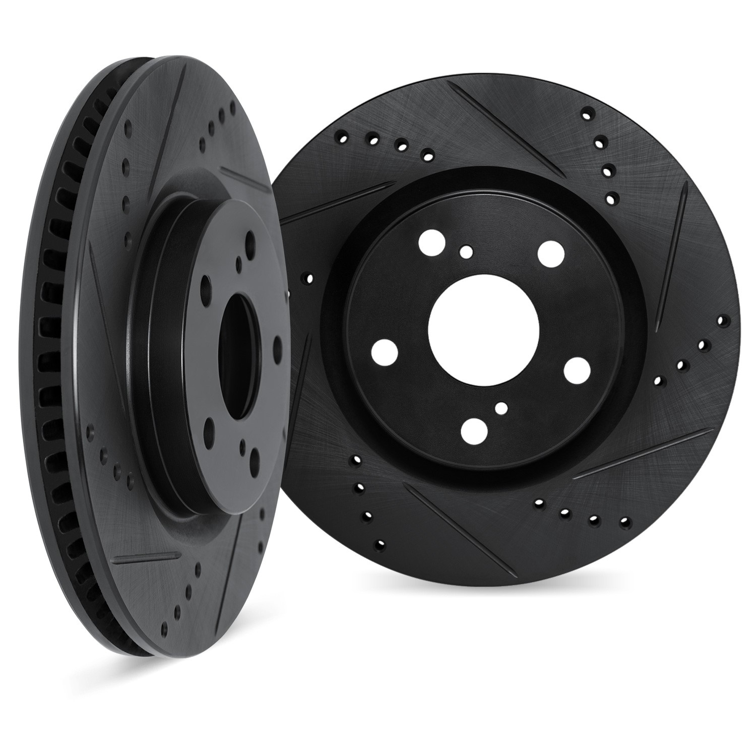 DFC Brake Rotors - Drilled & Slotted - Black