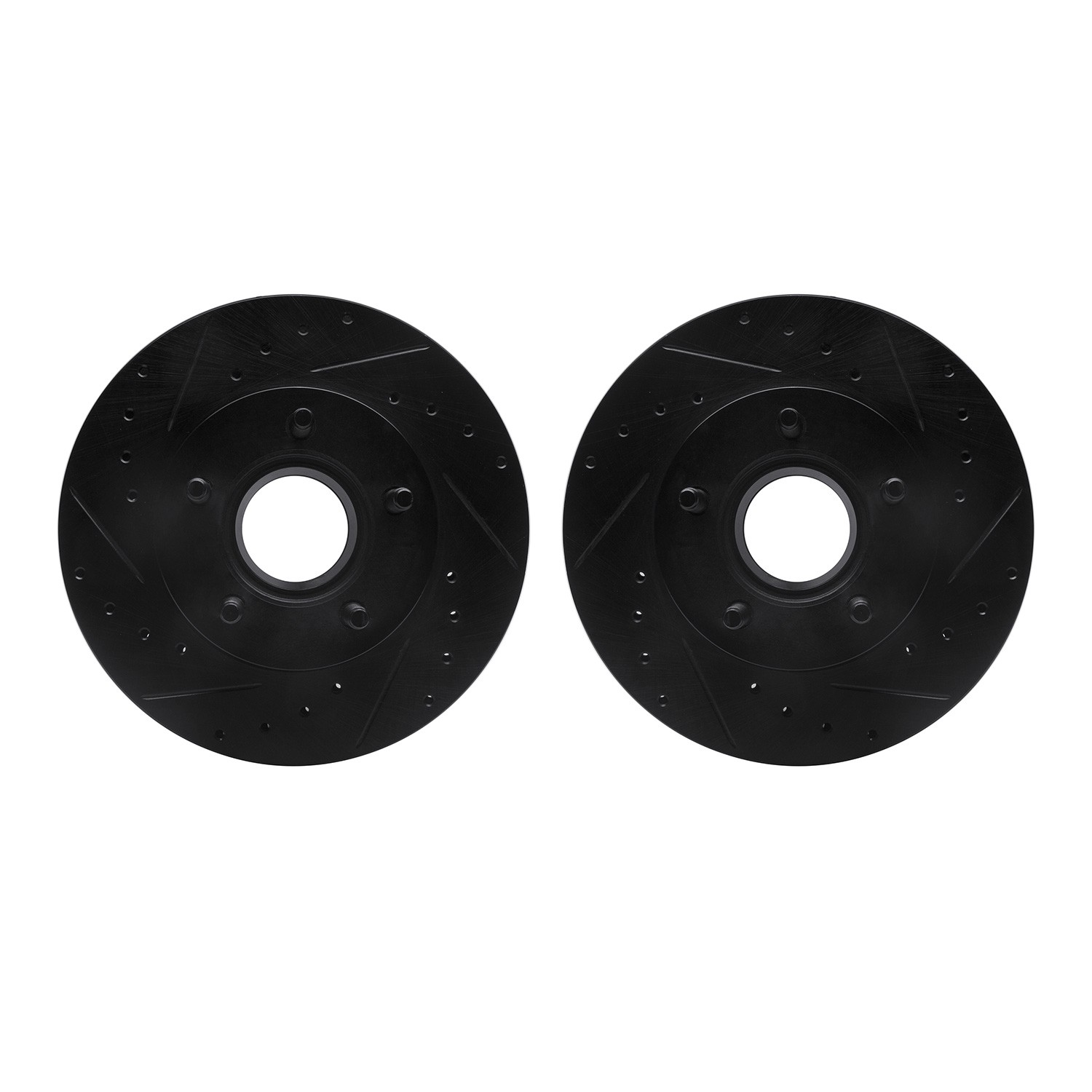 DFC Brake Rotors - Drilled & Slotted - Black