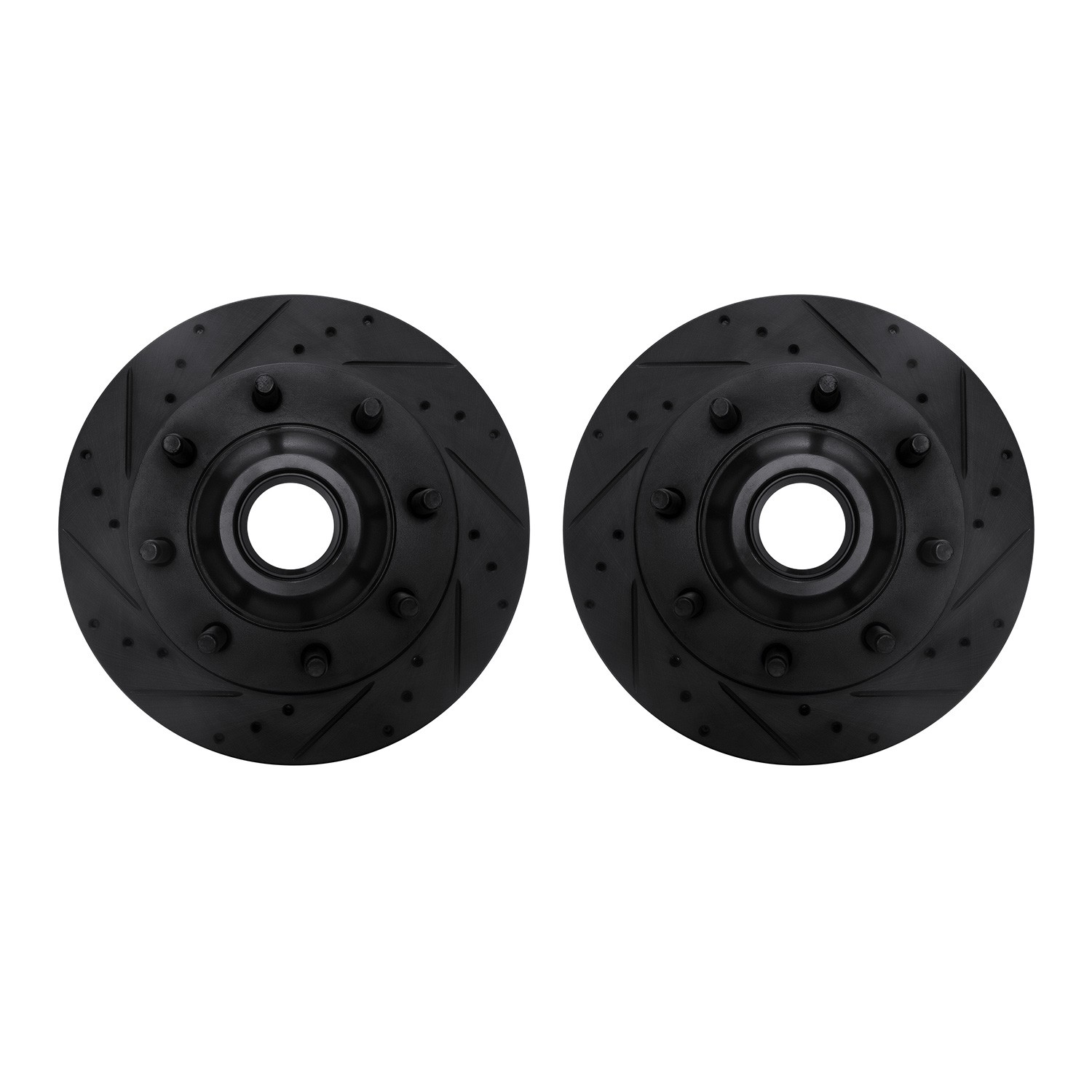 DFC Brake Rotors - Drilled & Slotted - Black