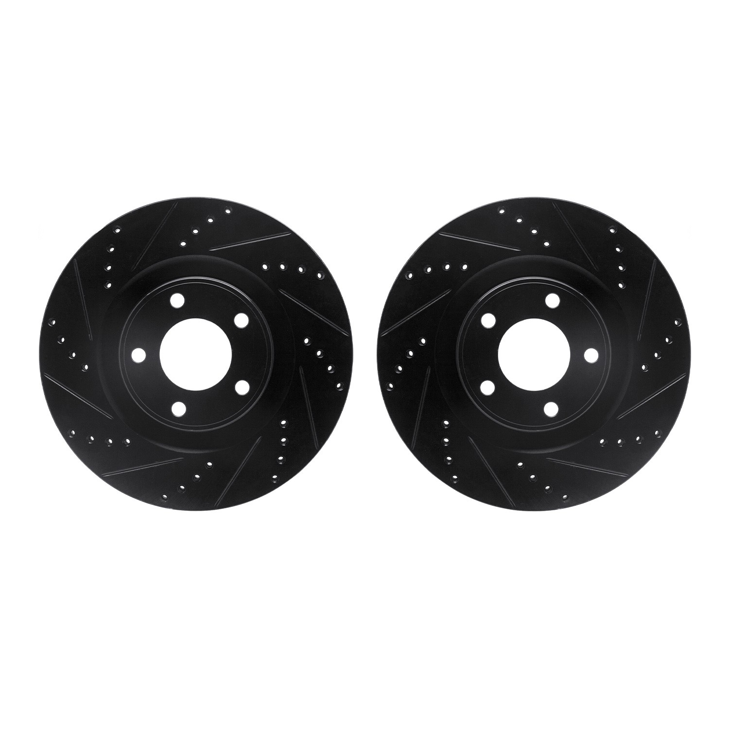 DFC Brake Rotors - Drilled & Slotted - Black