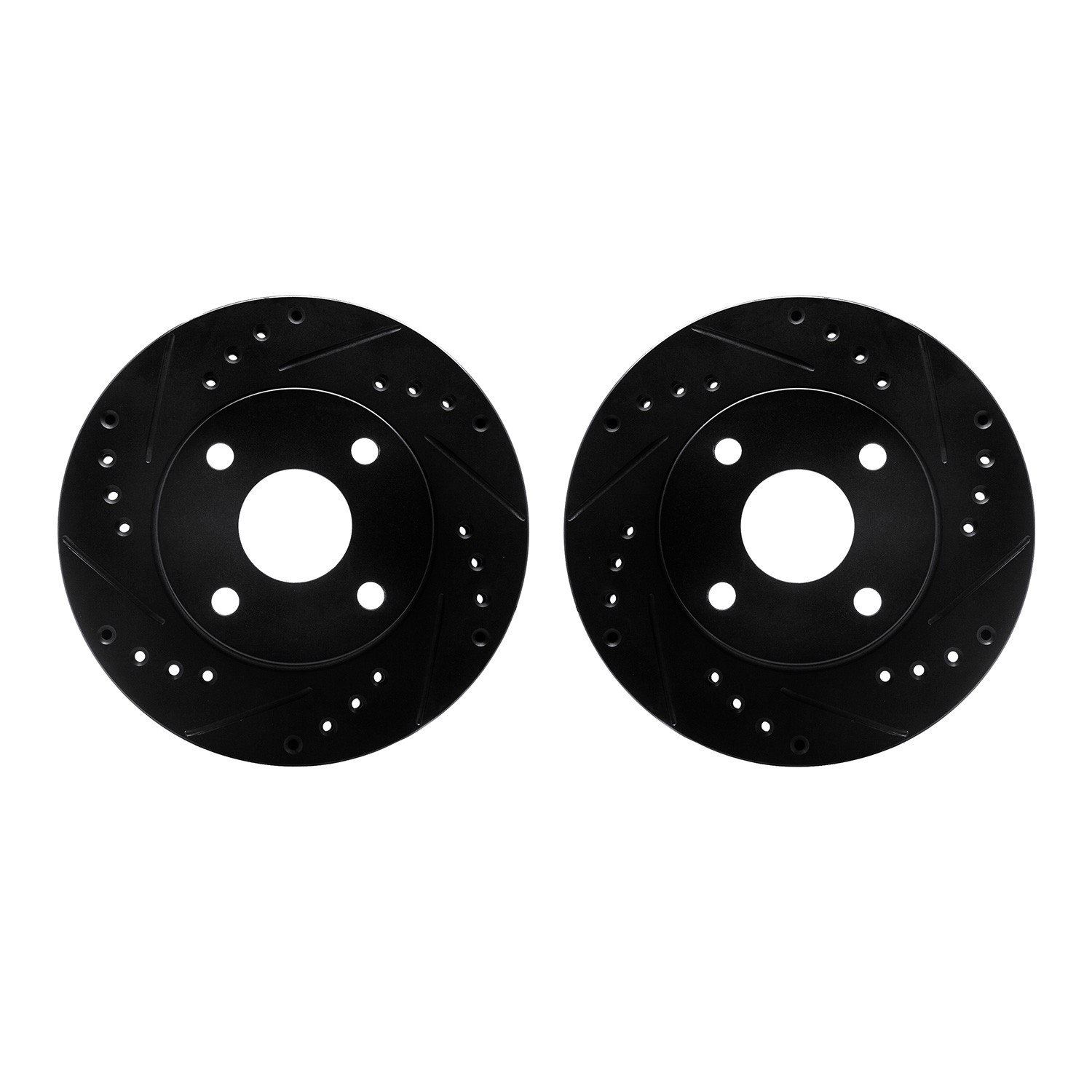 DFC Brake Rotors - Drilled & Slotted - Black